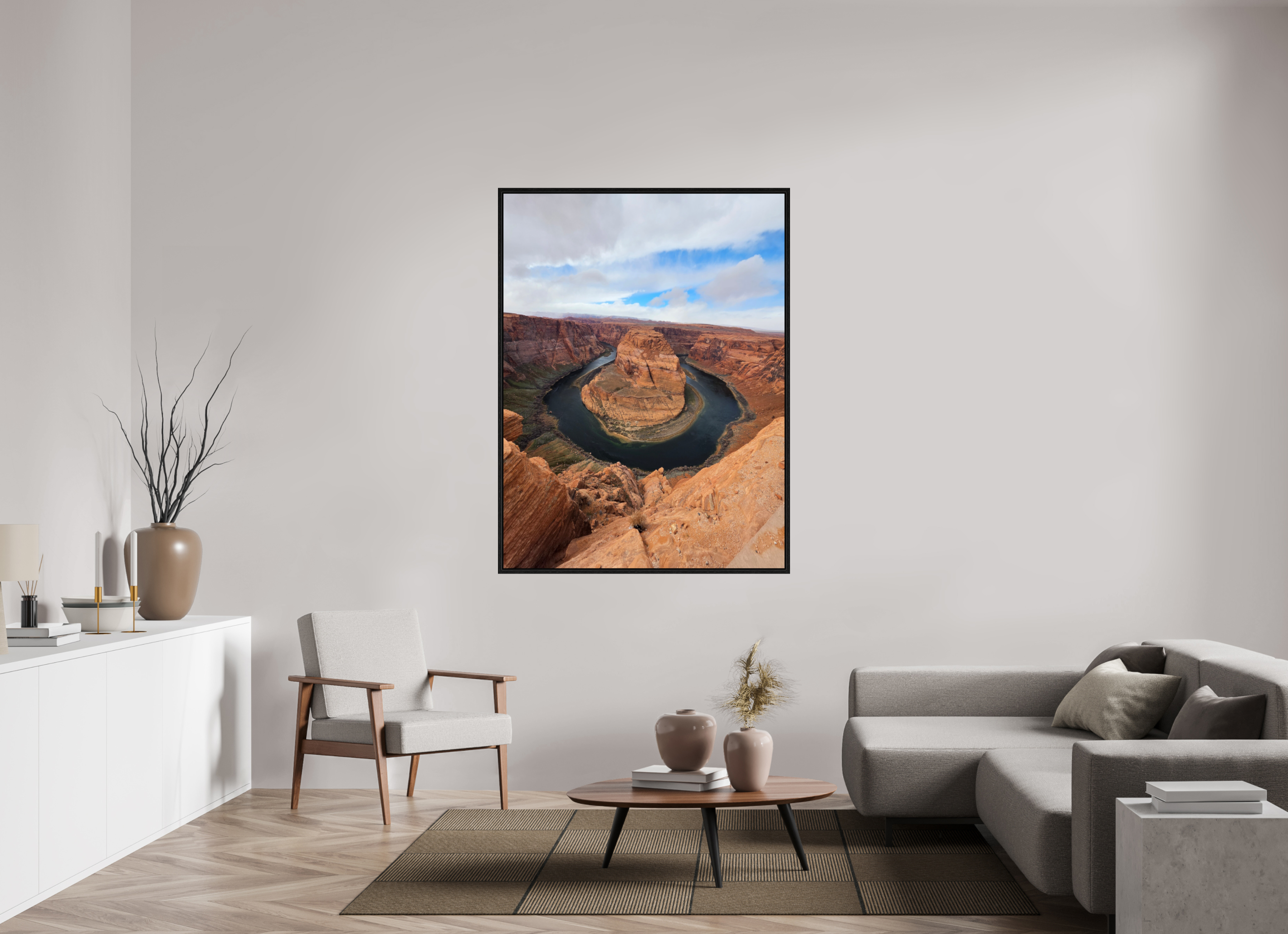 45 x 60″, Floater Frame The Horseshoe carved by time