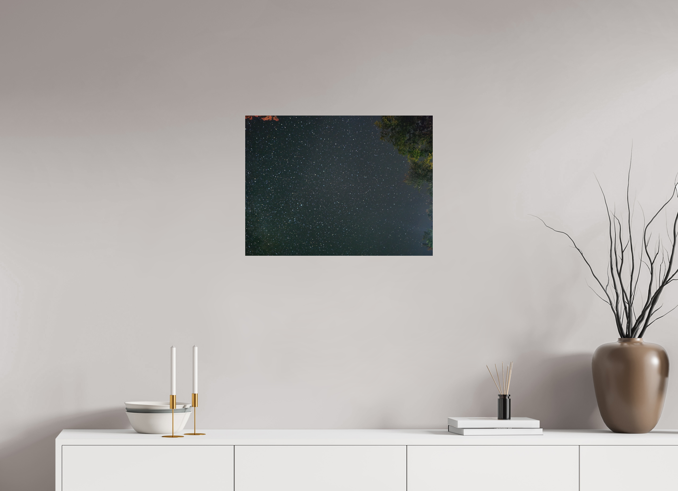 24 x 18″, Photo Print Under Acrylic Glass Summer night sky