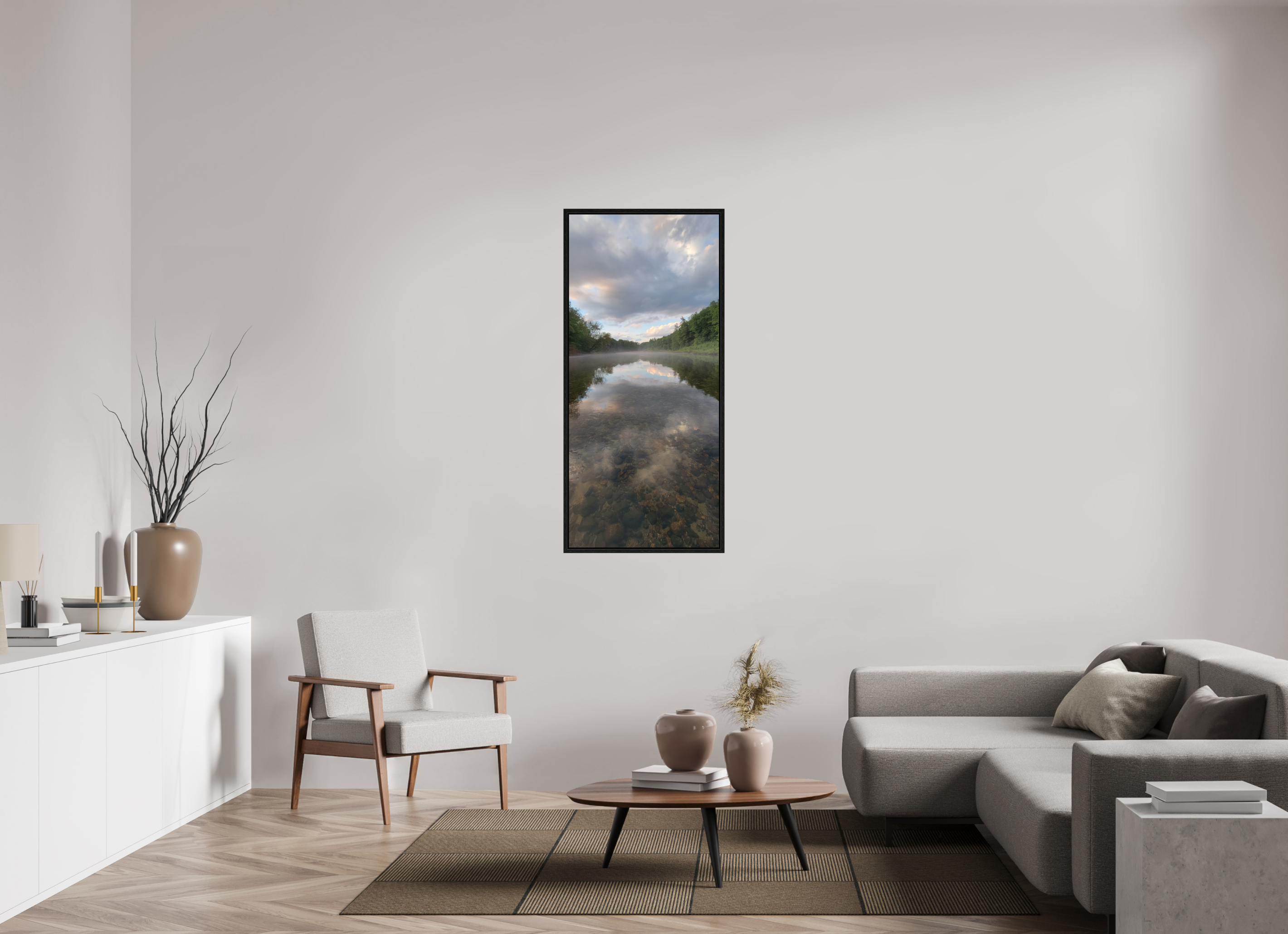 24 x 53.3″, Floater Frame Drifted In Fog