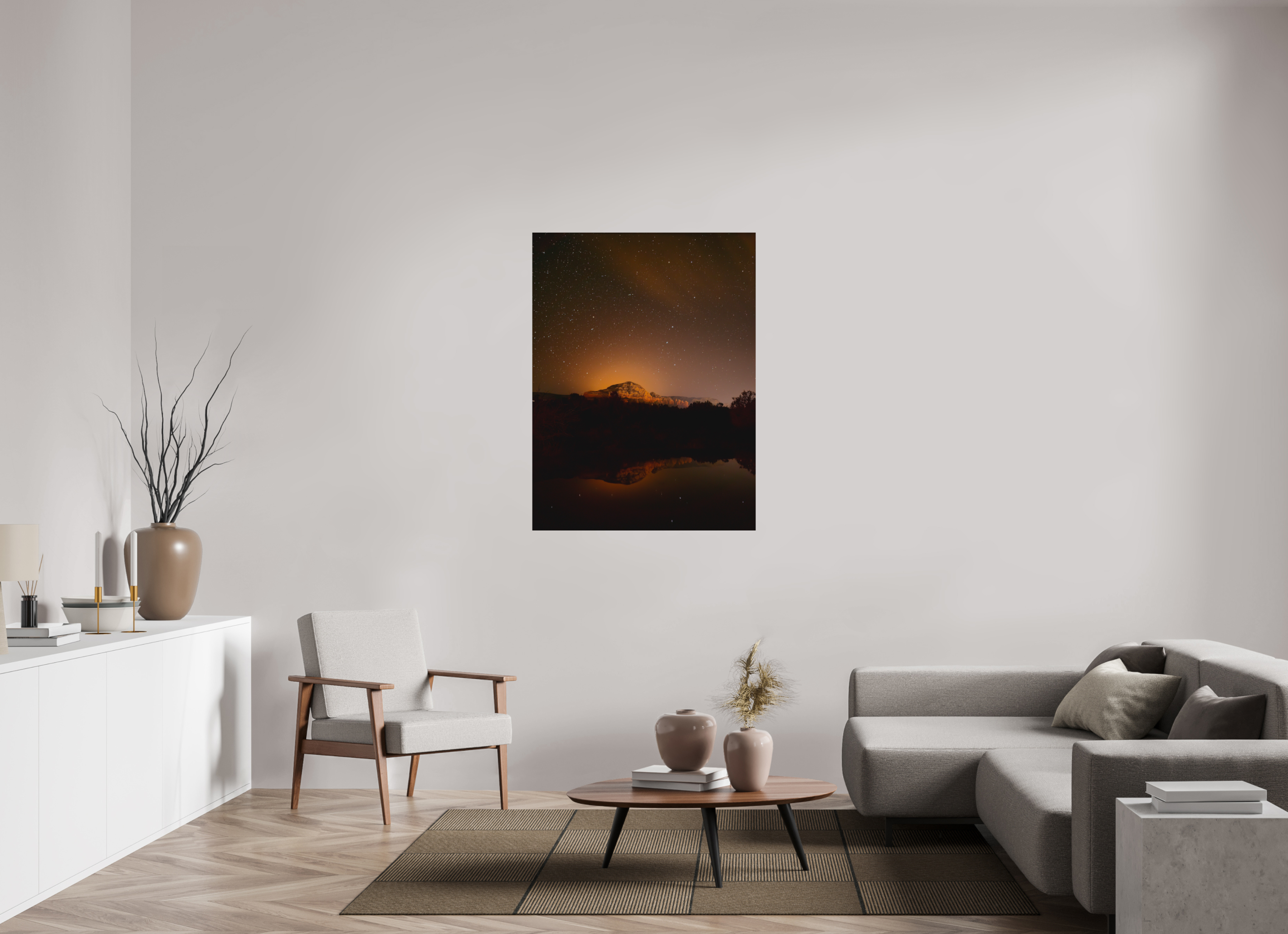 36 x 48″, Photo Print On Fuji Crystal DP II Thunder Mountain under a thousand stars