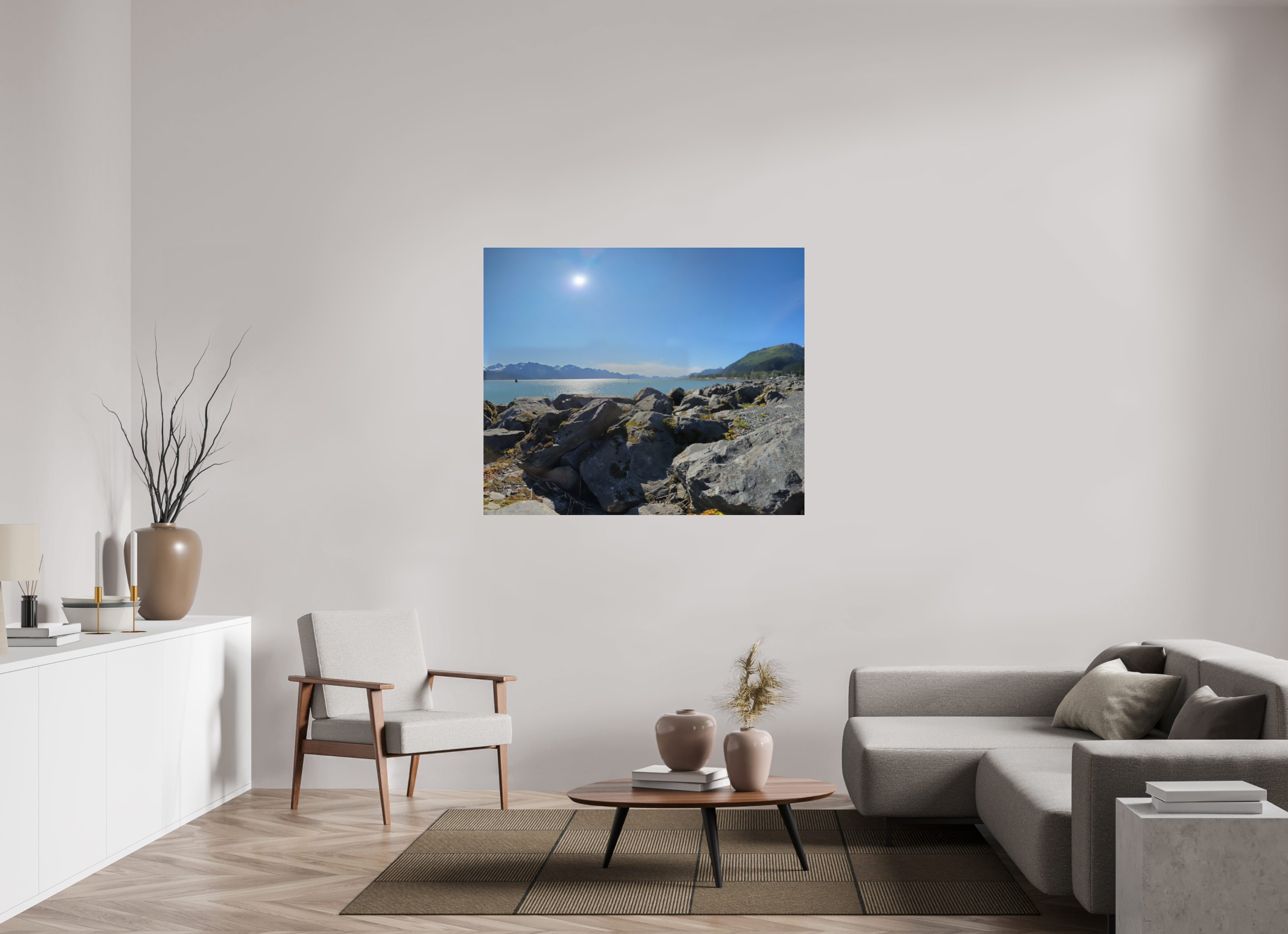 51.6 x 43″, Photo Print Under Acrylic Glass The Seward Sun