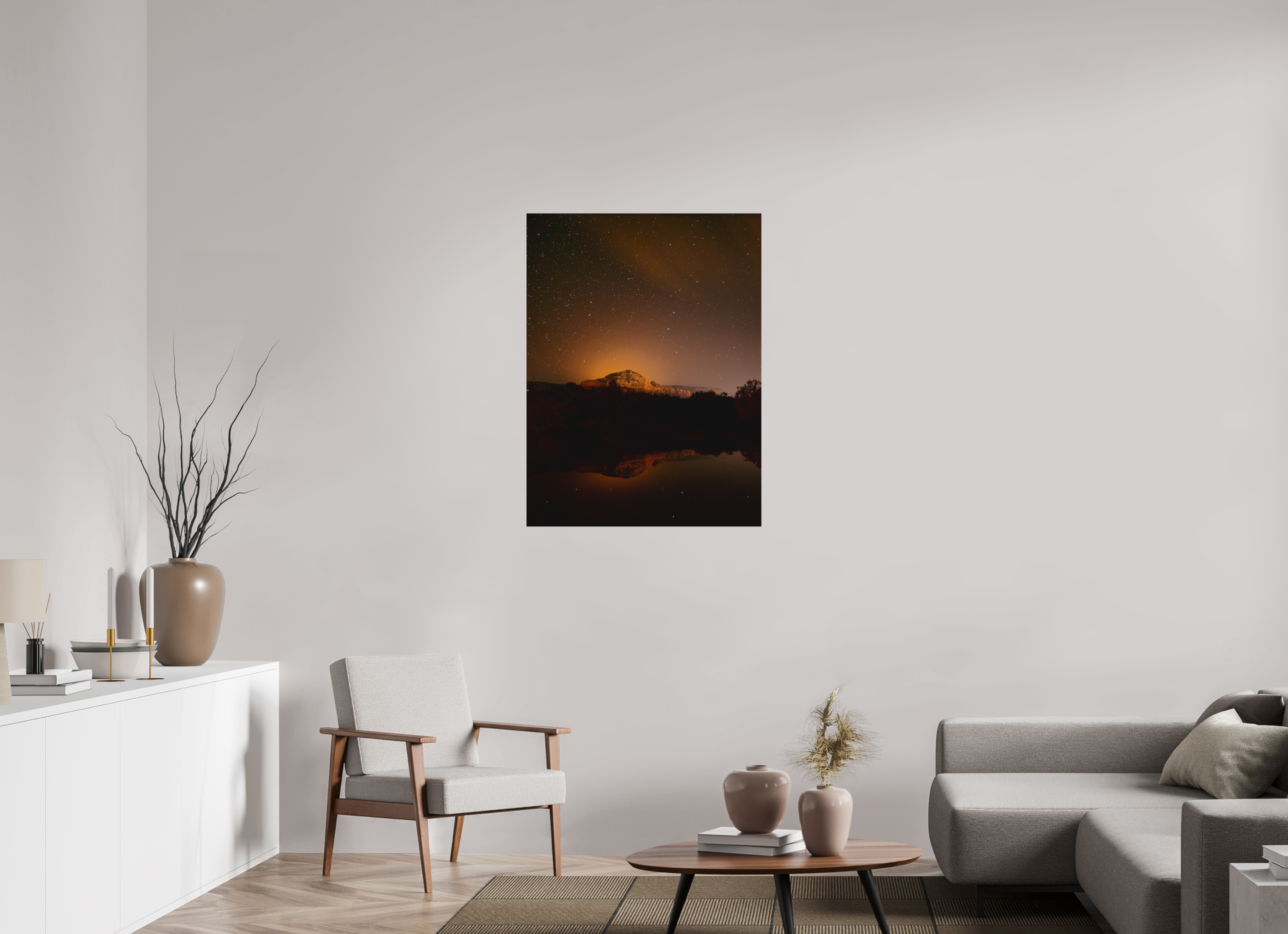 30 x 40″, Photo Print On Fuji Crystal DP II Thunder Mountain under a thousand stars