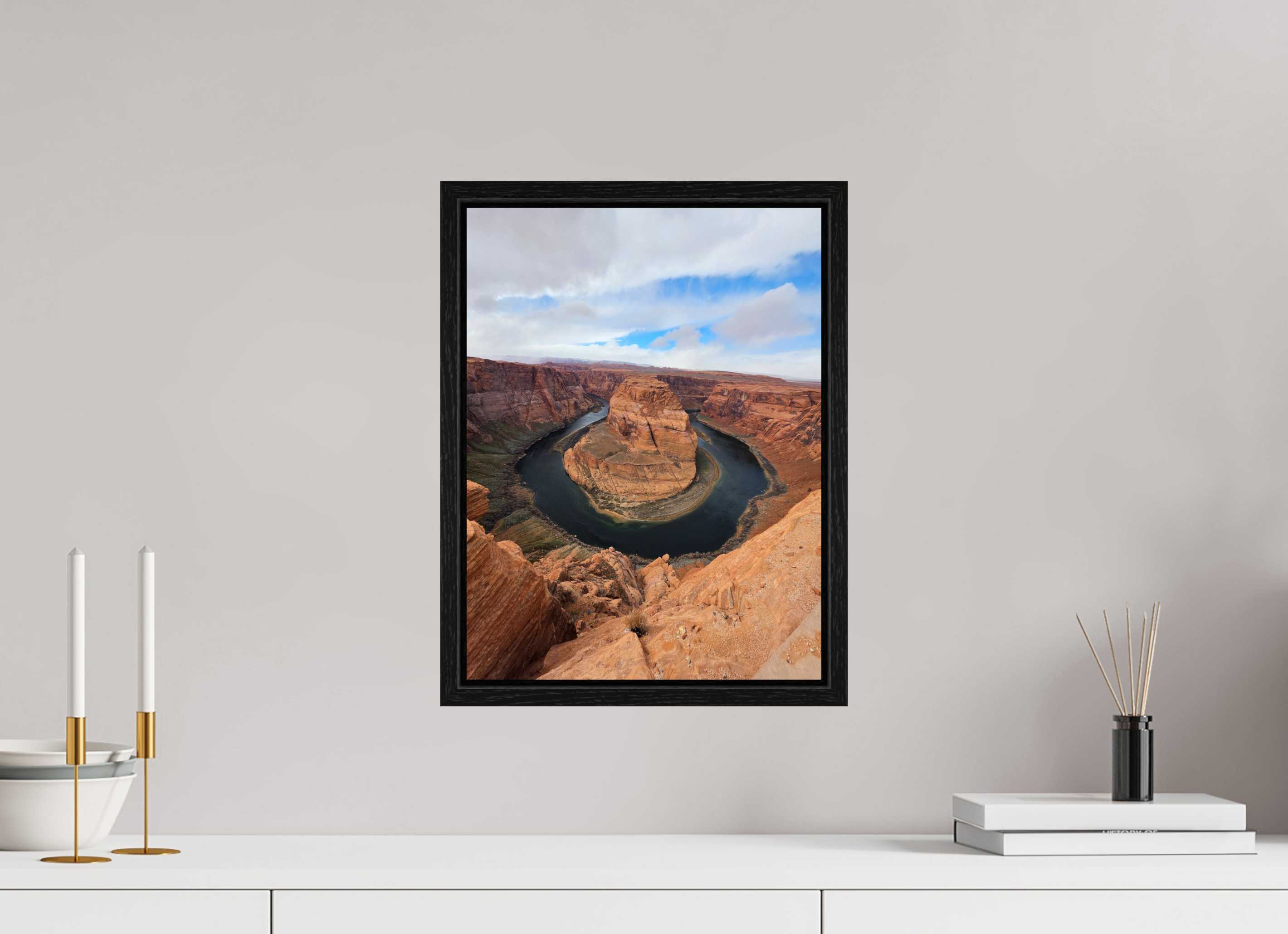 12 x 16″, Floater Frame The Horseshoe carved by time