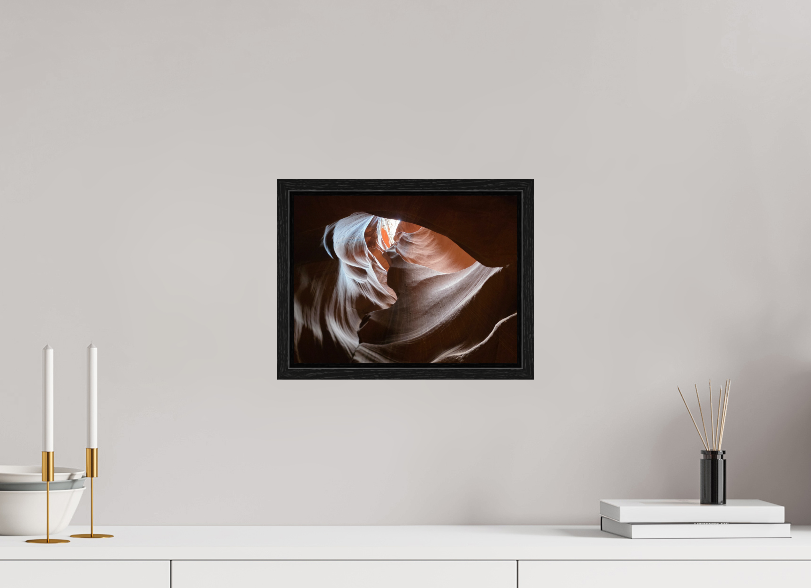 12 x 9″, Floater Frame The Hidden Heart of Antelope Canyon