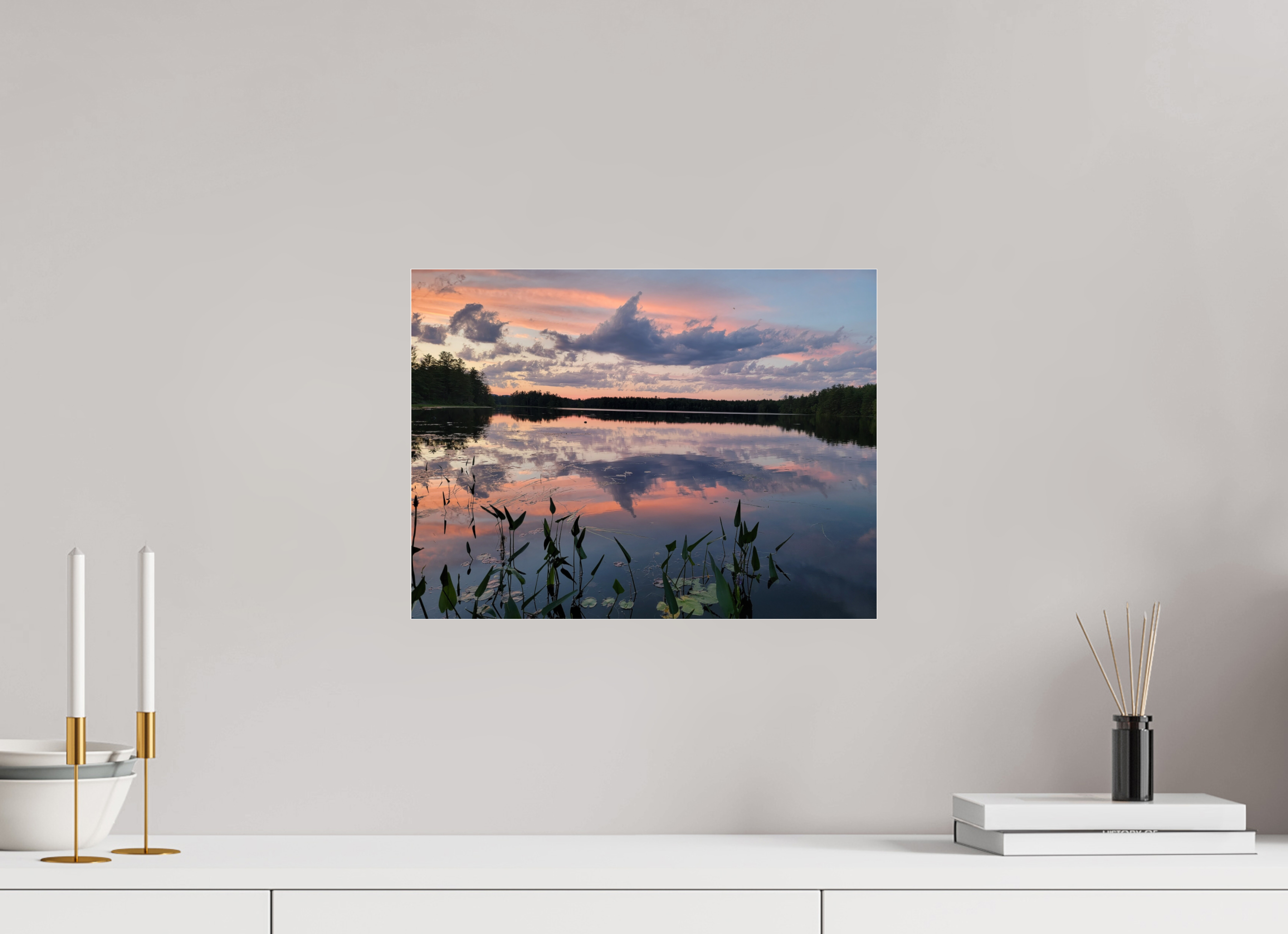 16 x 12″, Photo Print Under Acrylic Glass Sugared Sky Reflections