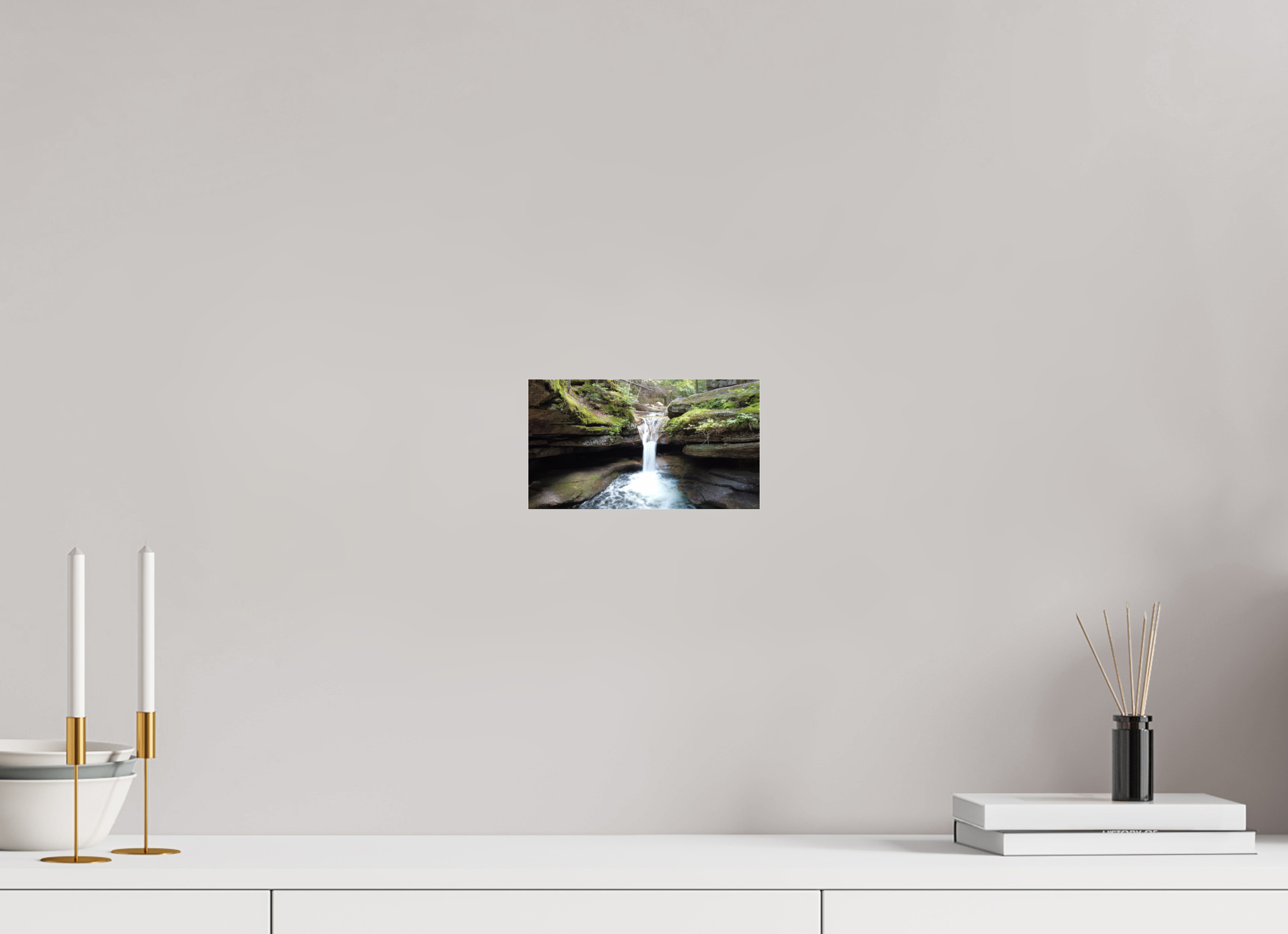 8 x 4.5″, Photo Print Under Acrylic Glass The Eternal Waterfall