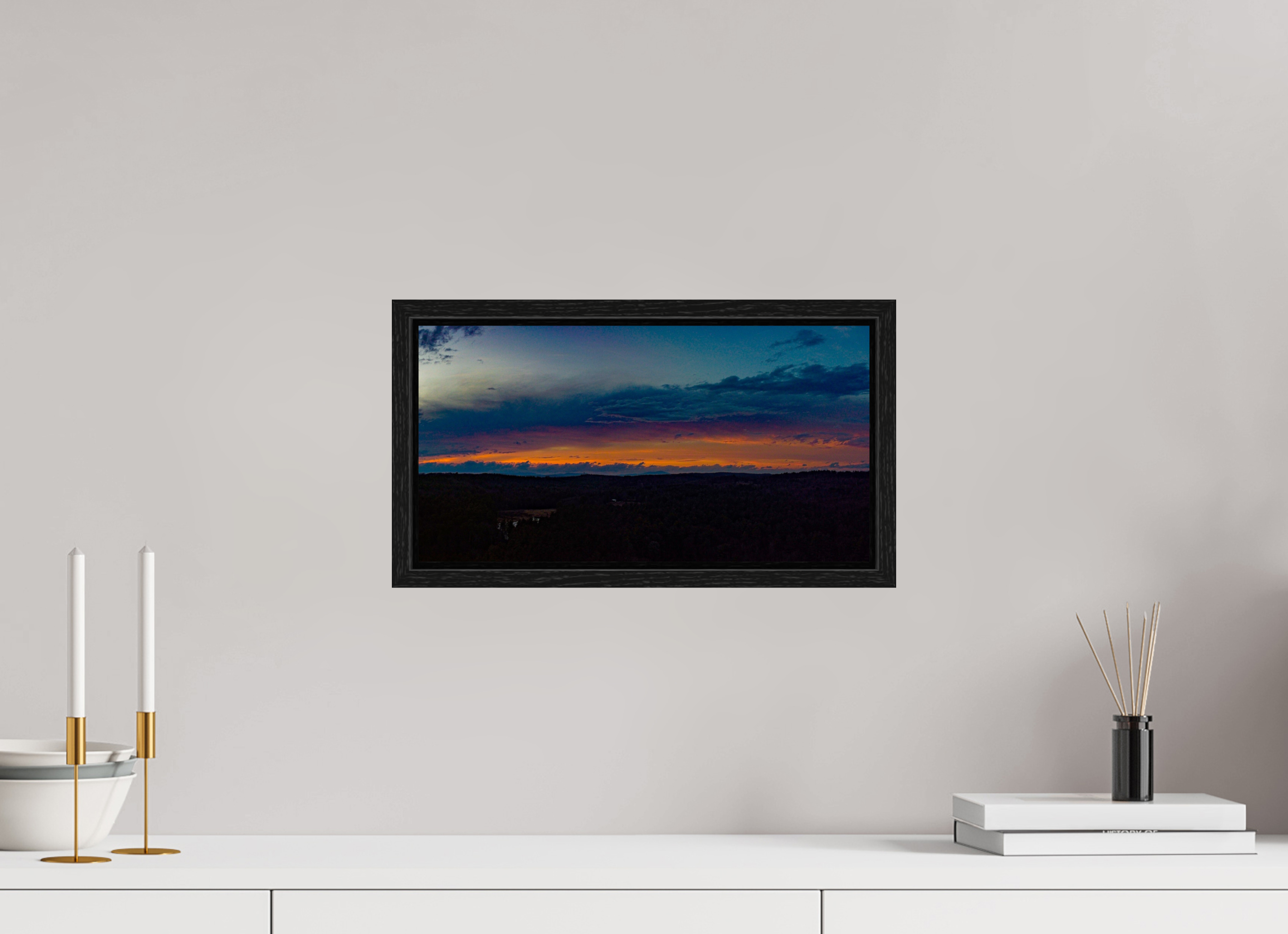 15.3 x 8″, Floater Frame The Dark Night Sky