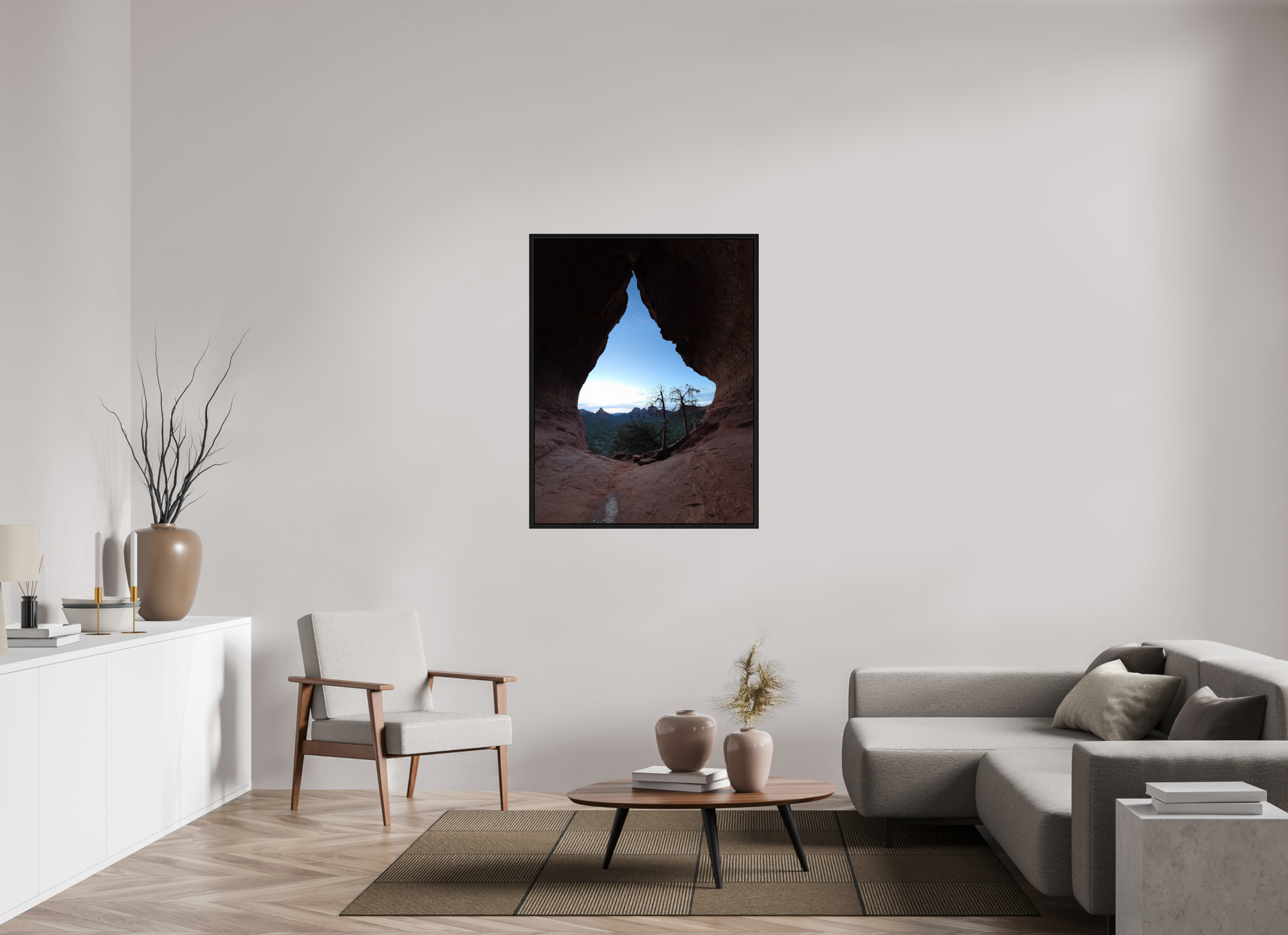 35 x 45.4″, Floater Frame Where Light Is Born