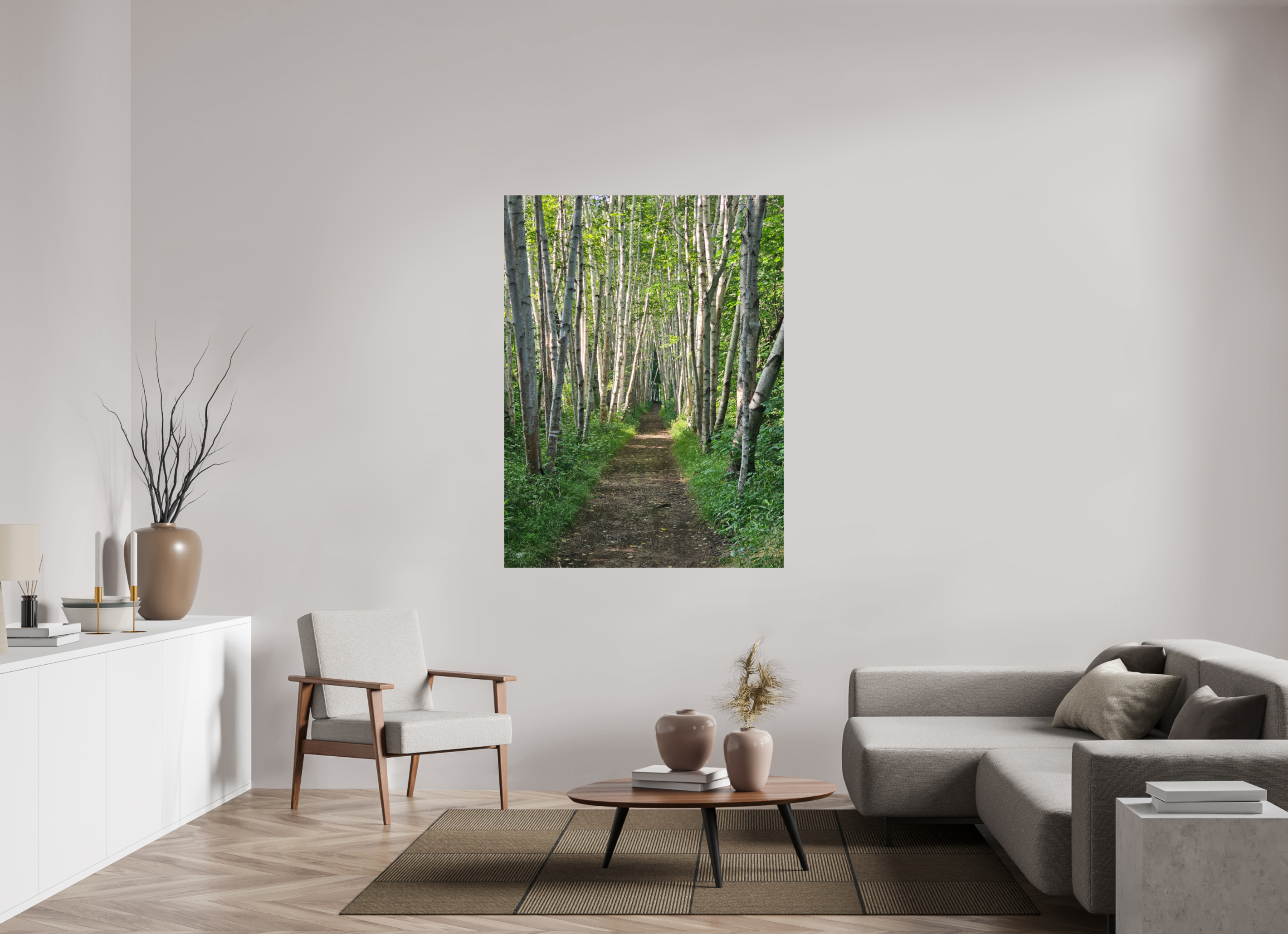45 x 60″, Photo Print On Fuji Crystal DP II The Summer On The Birch Trail
