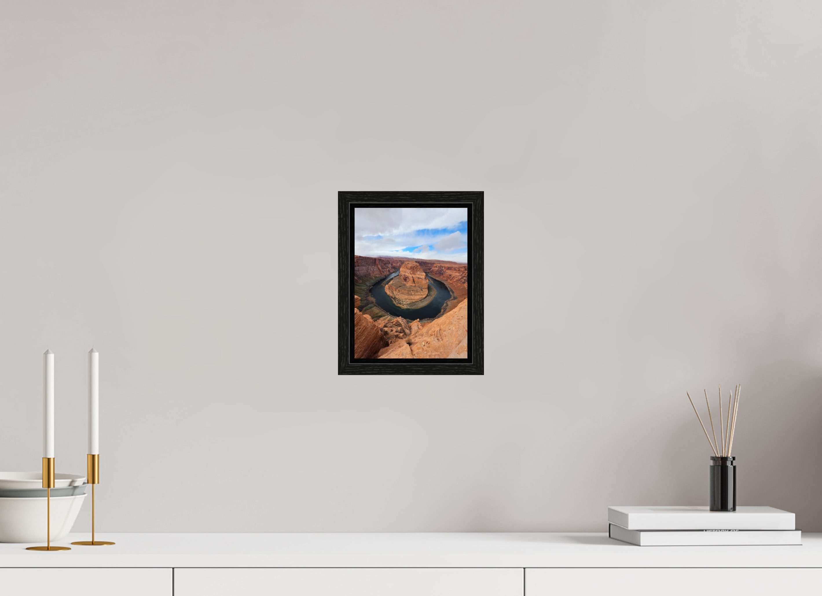 6 x 8″, Floater Frame The Horseshoe carved by time