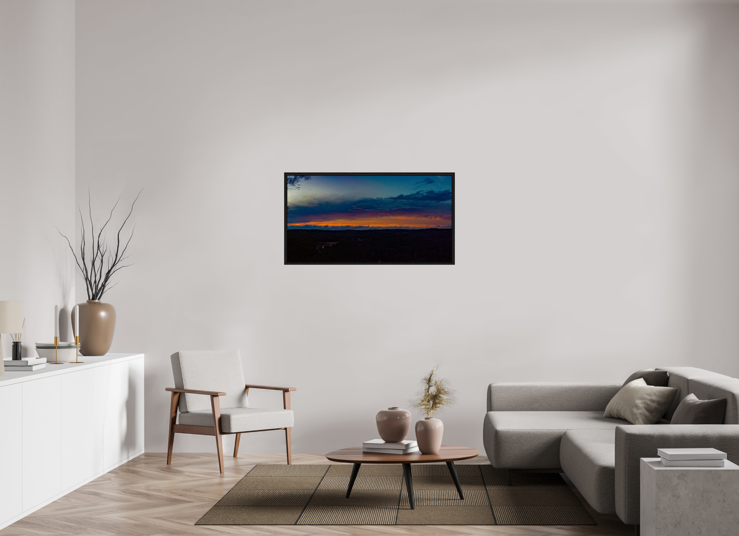 45.9 x 24″, Floater Frame The Dark Night Sky
