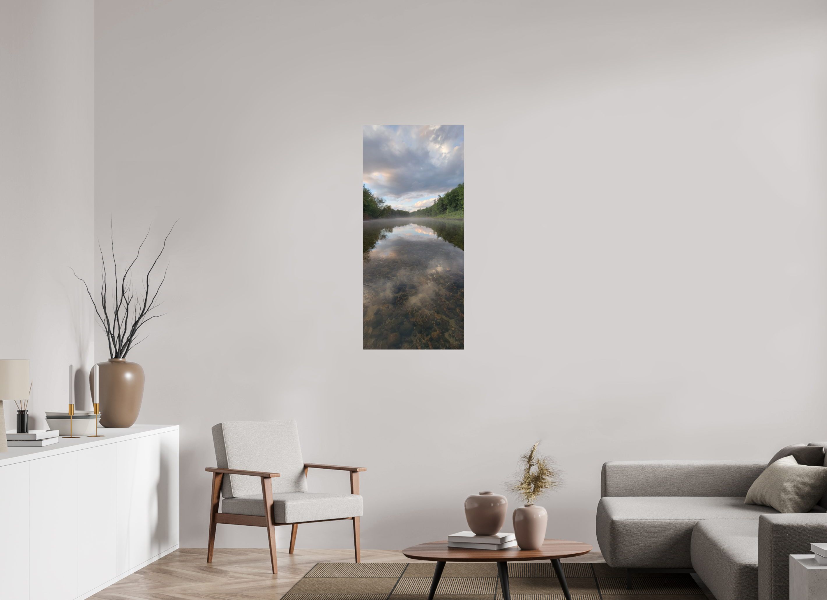 20 x 44.4″, Photo Print Under Acrylic Glass Drifted In Fog