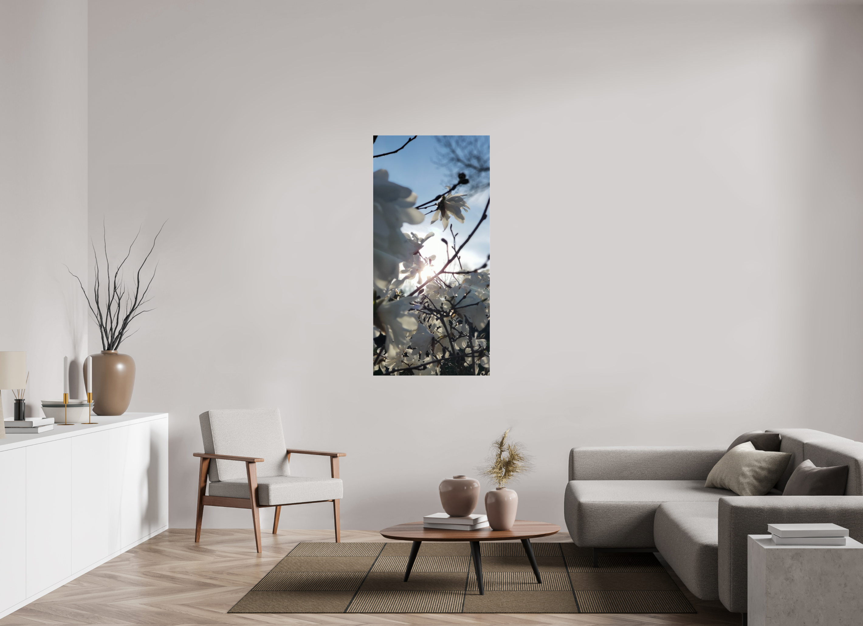 28 x 57.6″, Photo Print Under Acrylic Glass Where The Sun Finds The Petals