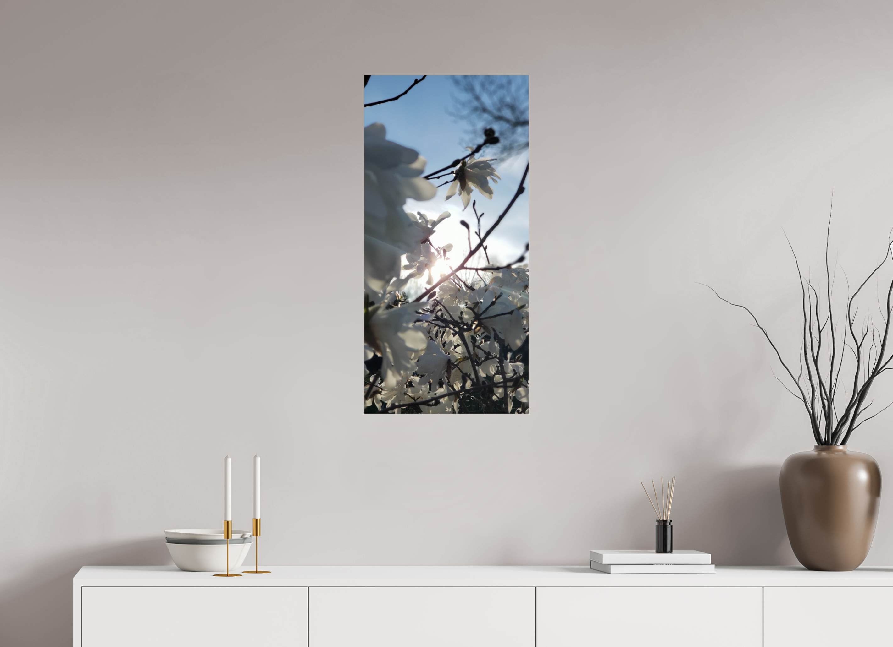 16 x 32.9″, Photo Print Under Acrylic Glass Where The Sun Finds The Petals