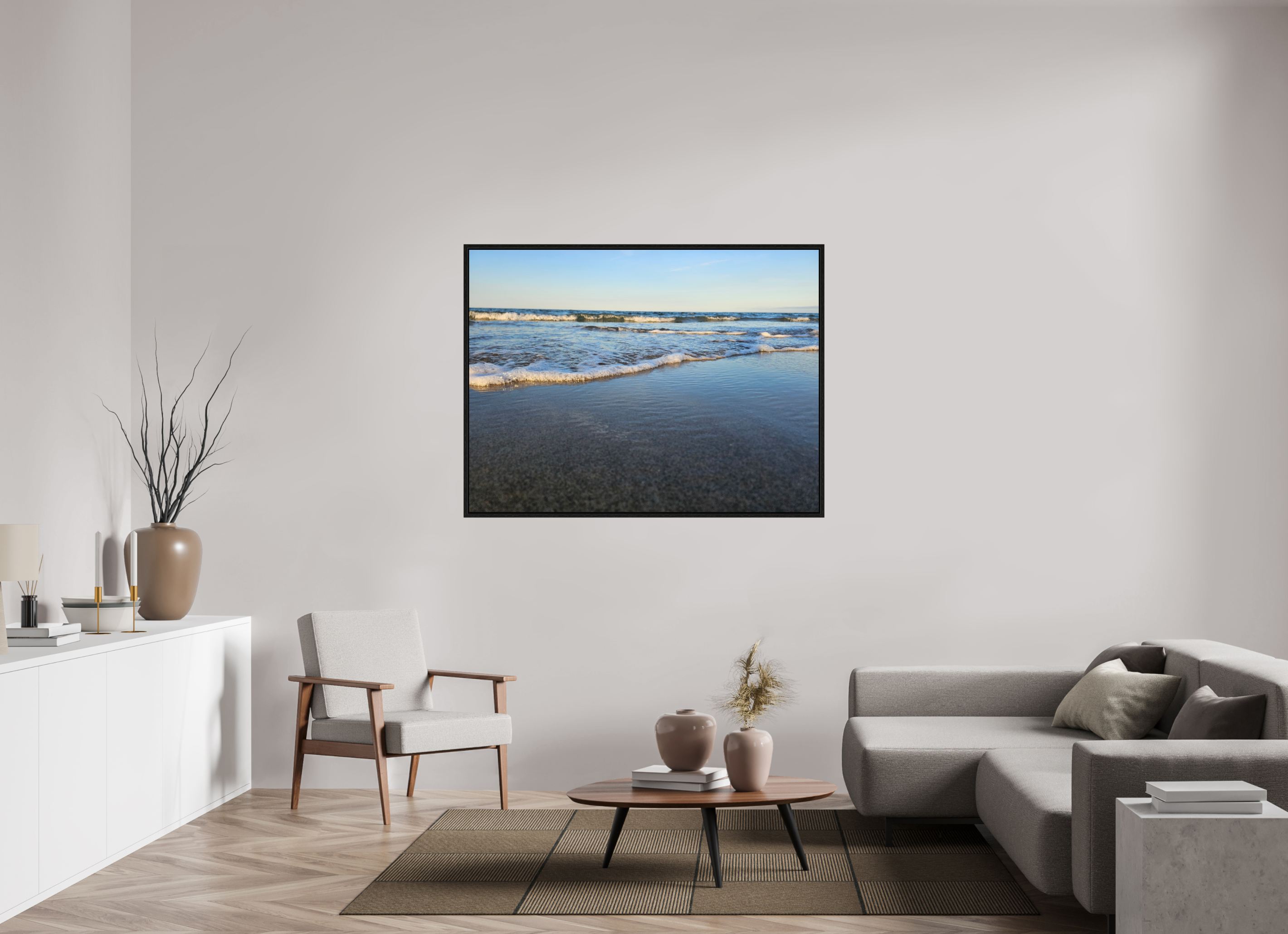56 x 42″, Floater Frame The Quiet Shore