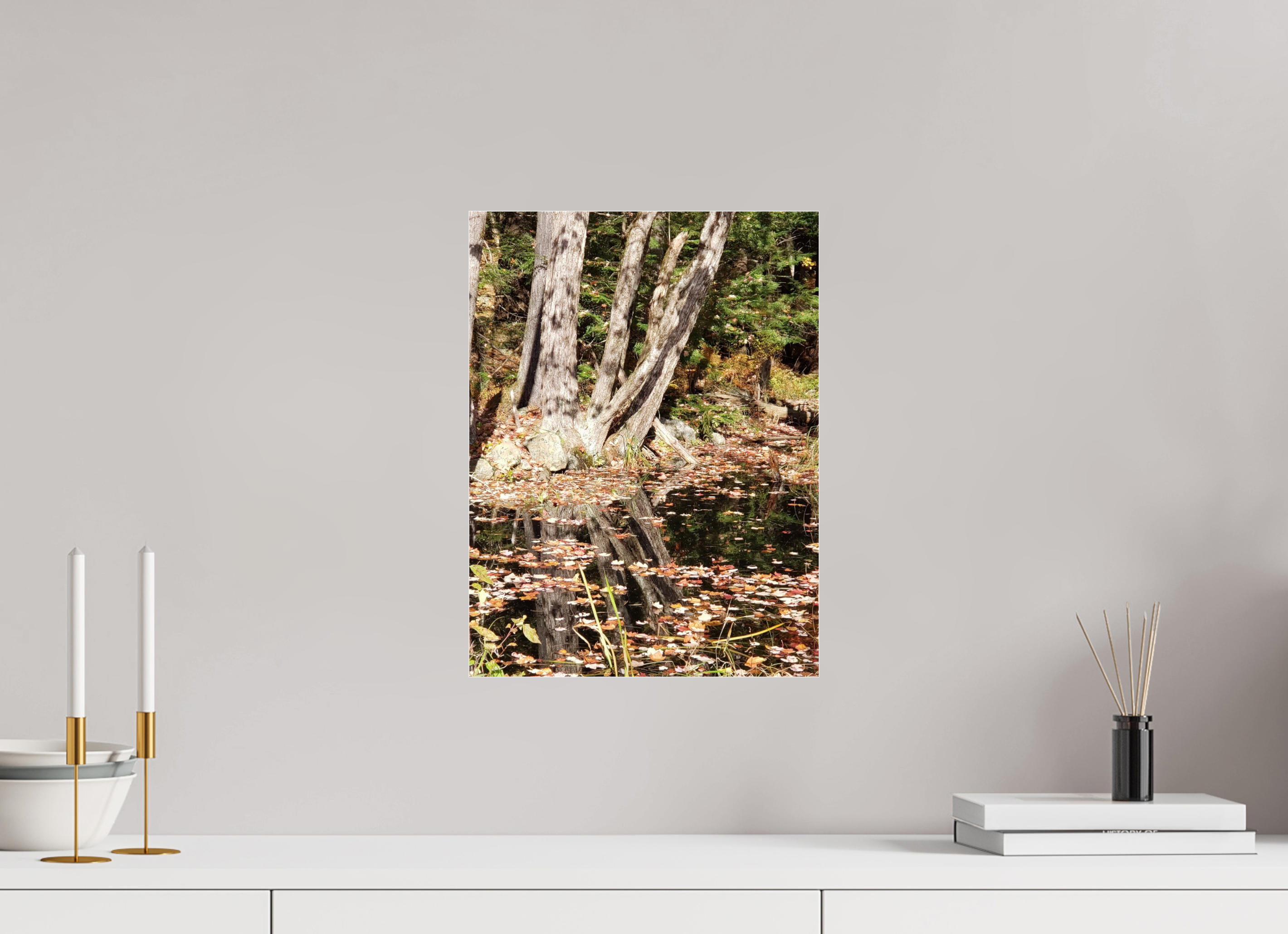 12 x 16″, Photo Print Under Acrylic Glass Falling Into Reflections
