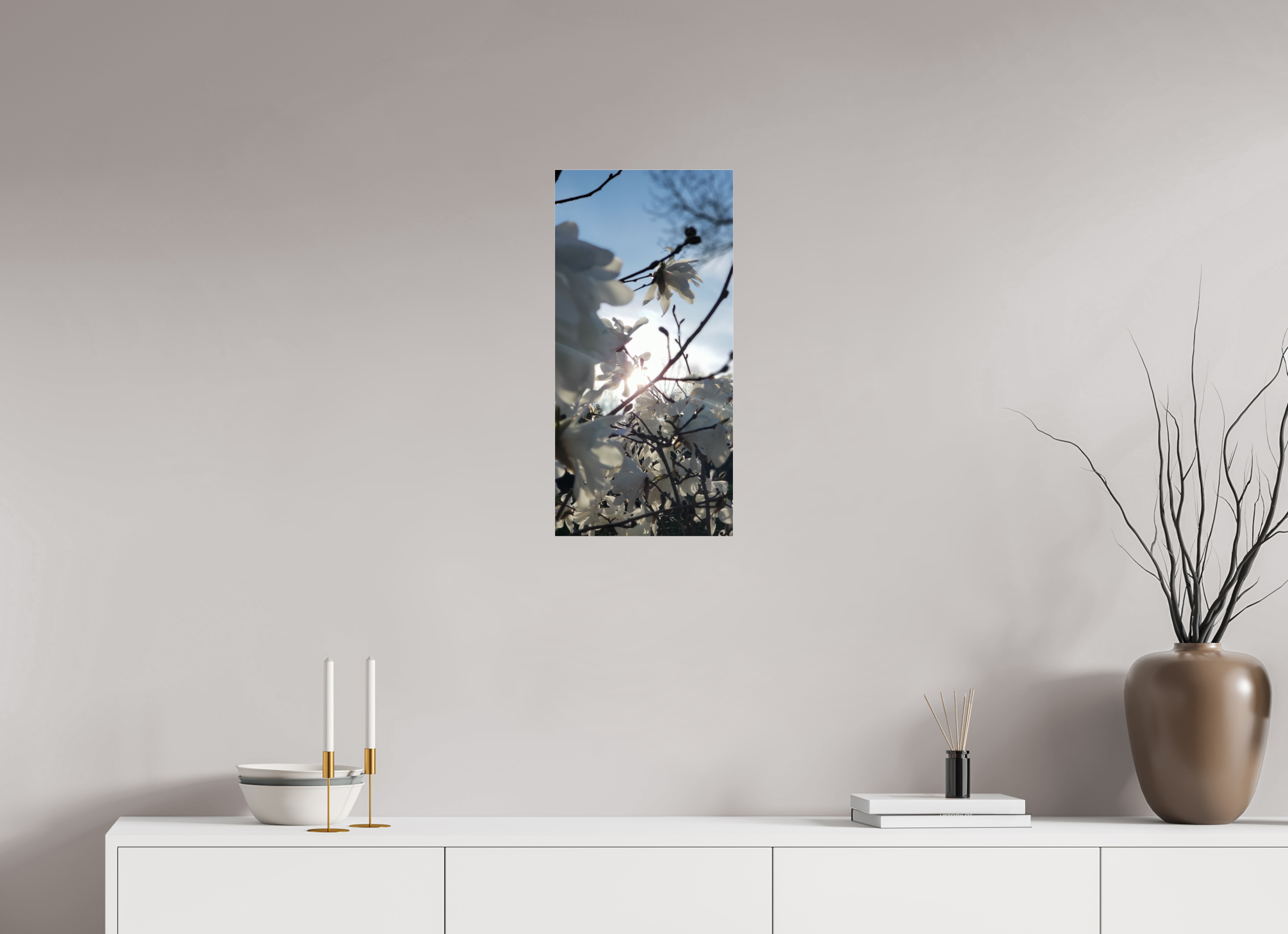 12 x 24.7″, Photo Print Under Acrylic Glass Where The Sun Finds The Petals