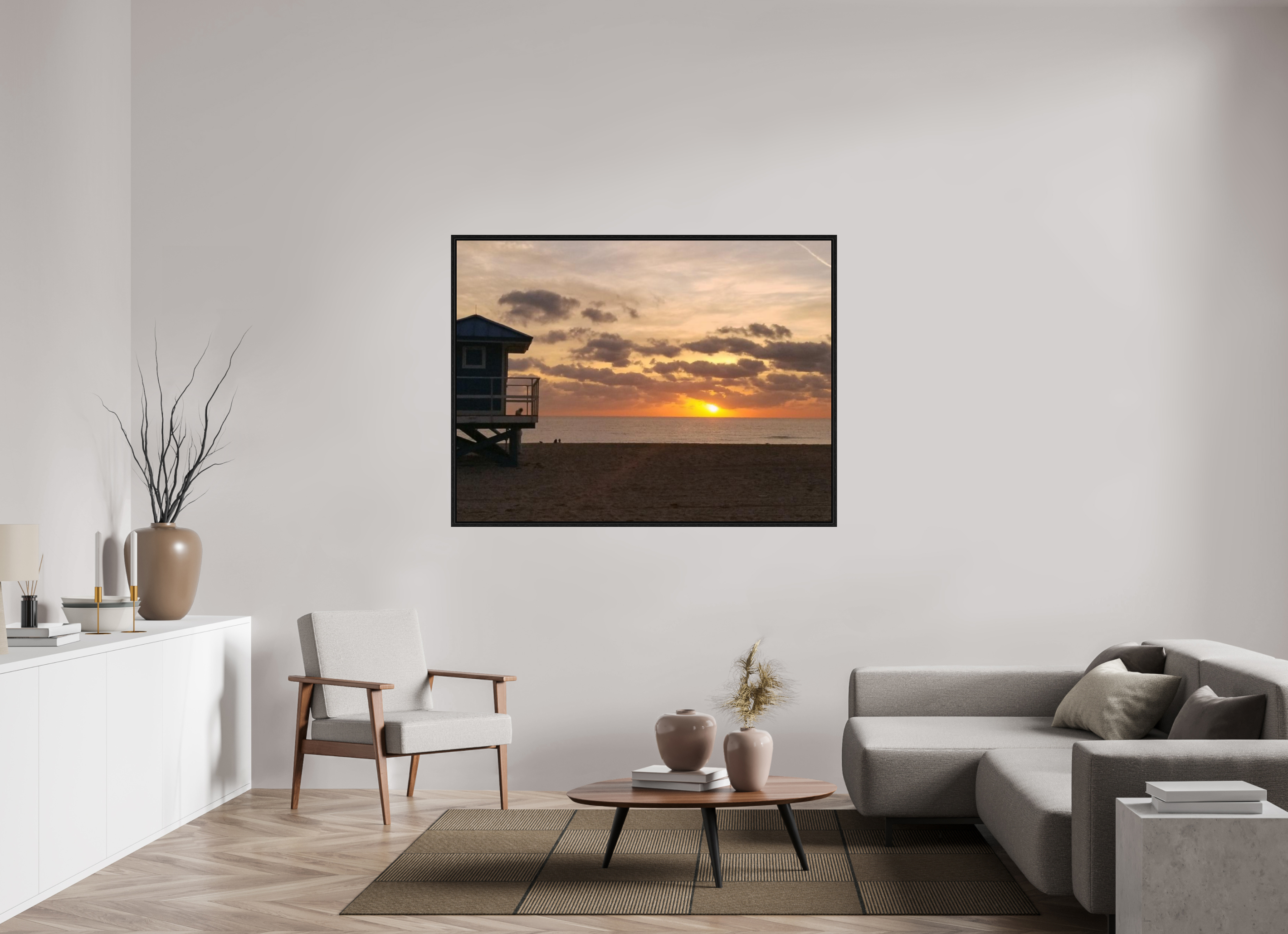 60 x 45″, Floater Frame The Hampton Sky