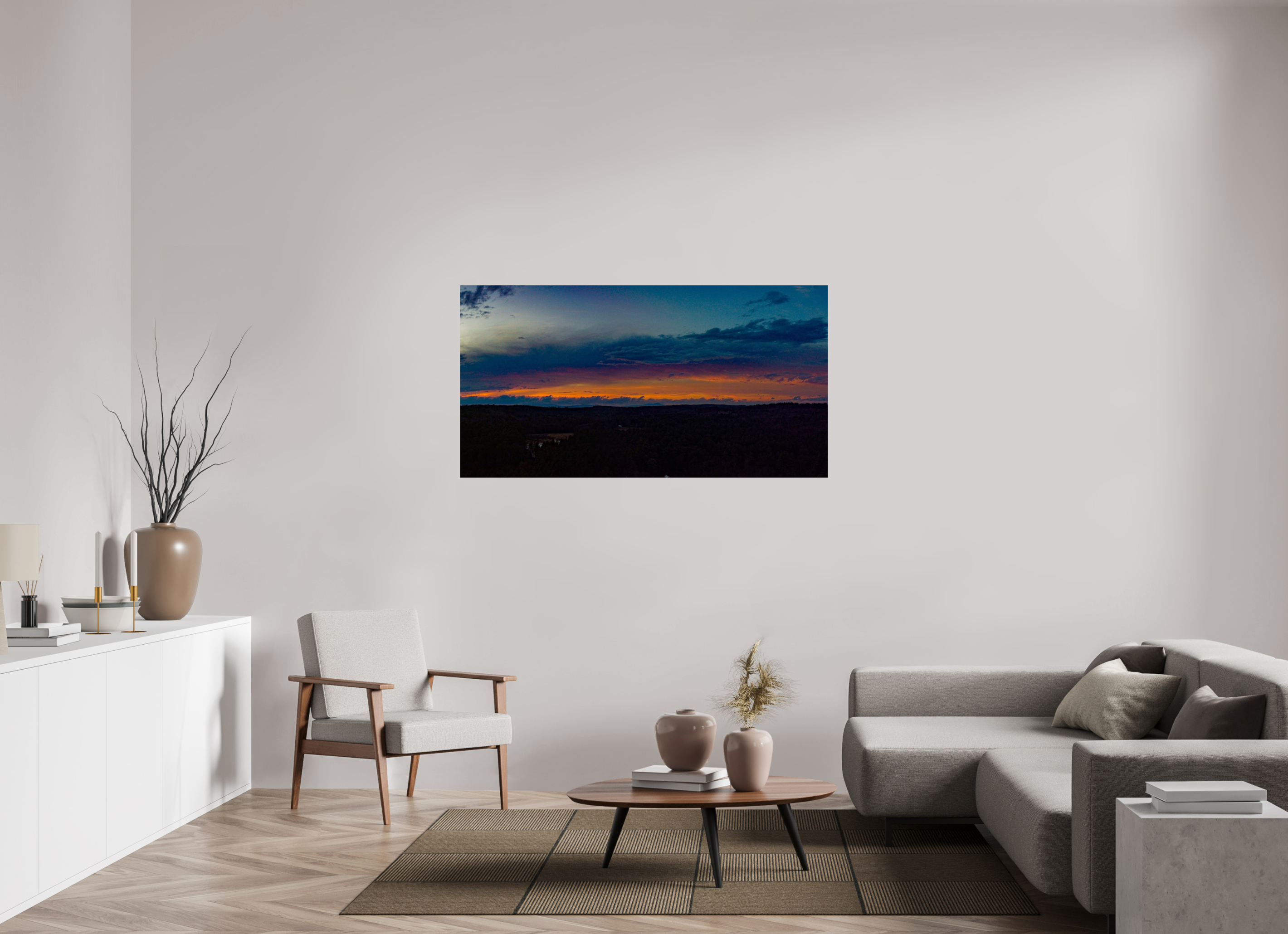 59.3 x 31″, Photo Print On Fuji Crystal DP II The Dark Night Sky