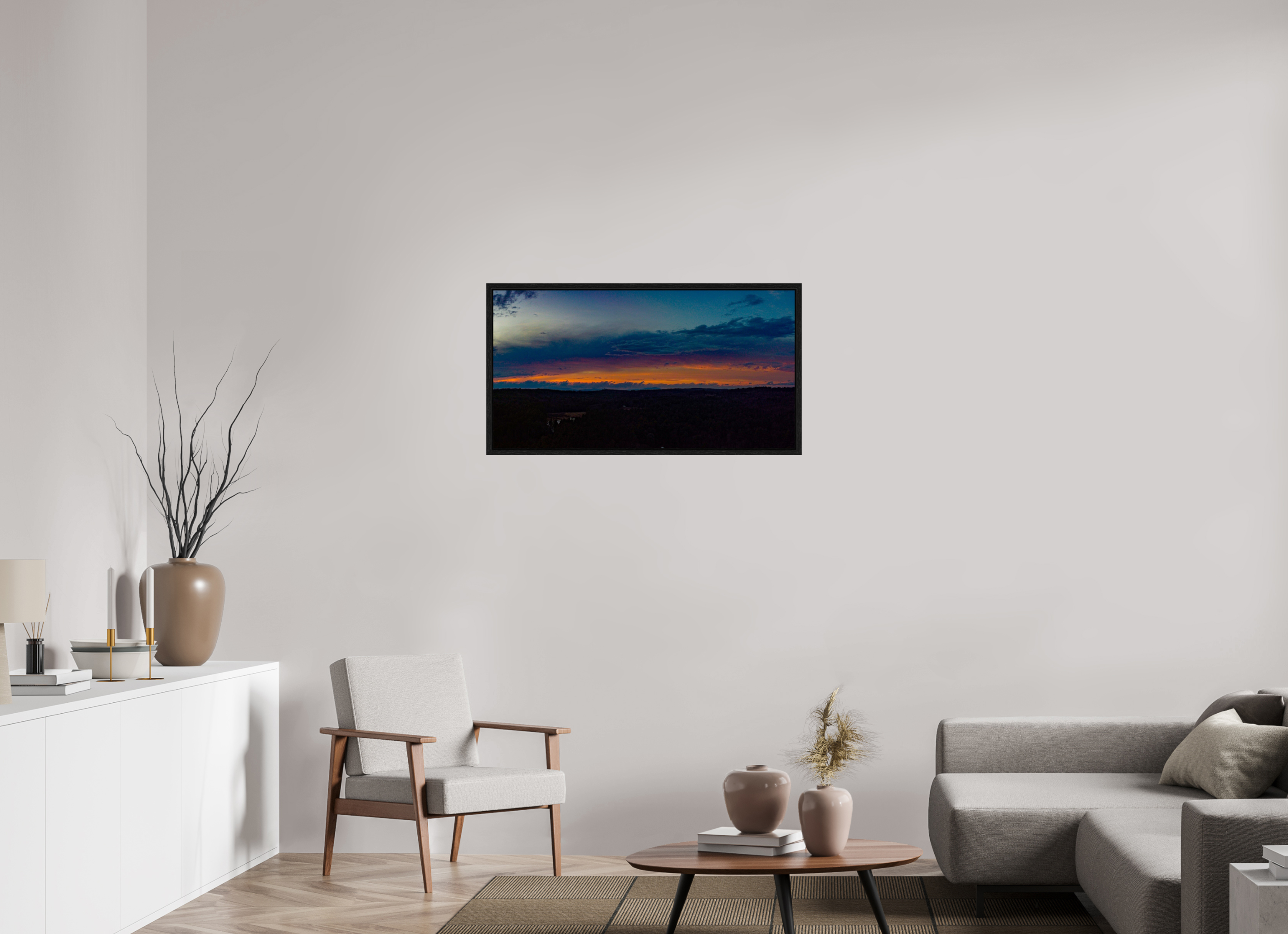 38.2 x 20″, Floater Frame The Dark Night Sky