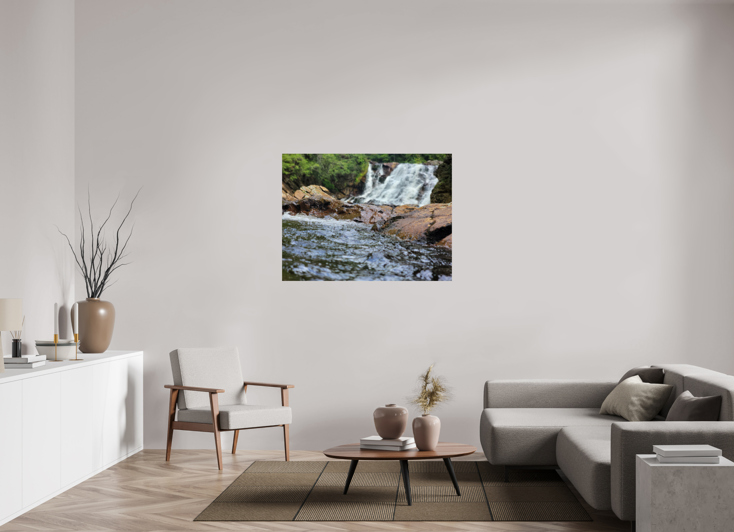 48 x 36″, Photo Print On Fuji Crystal DP II The Rush Of Bebe Falls