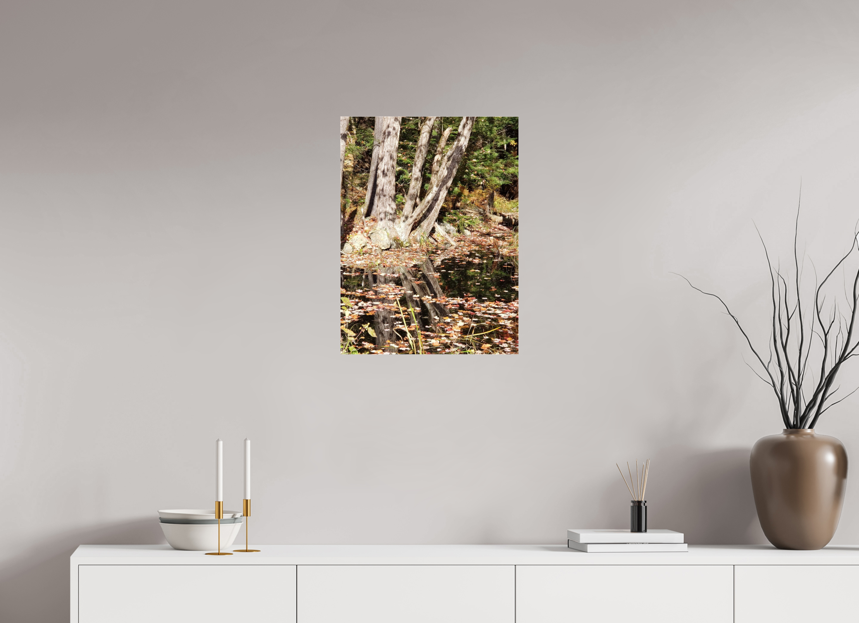 18 x 24″, Photo Print Under Acrylic Glass Falling Into Reflections
