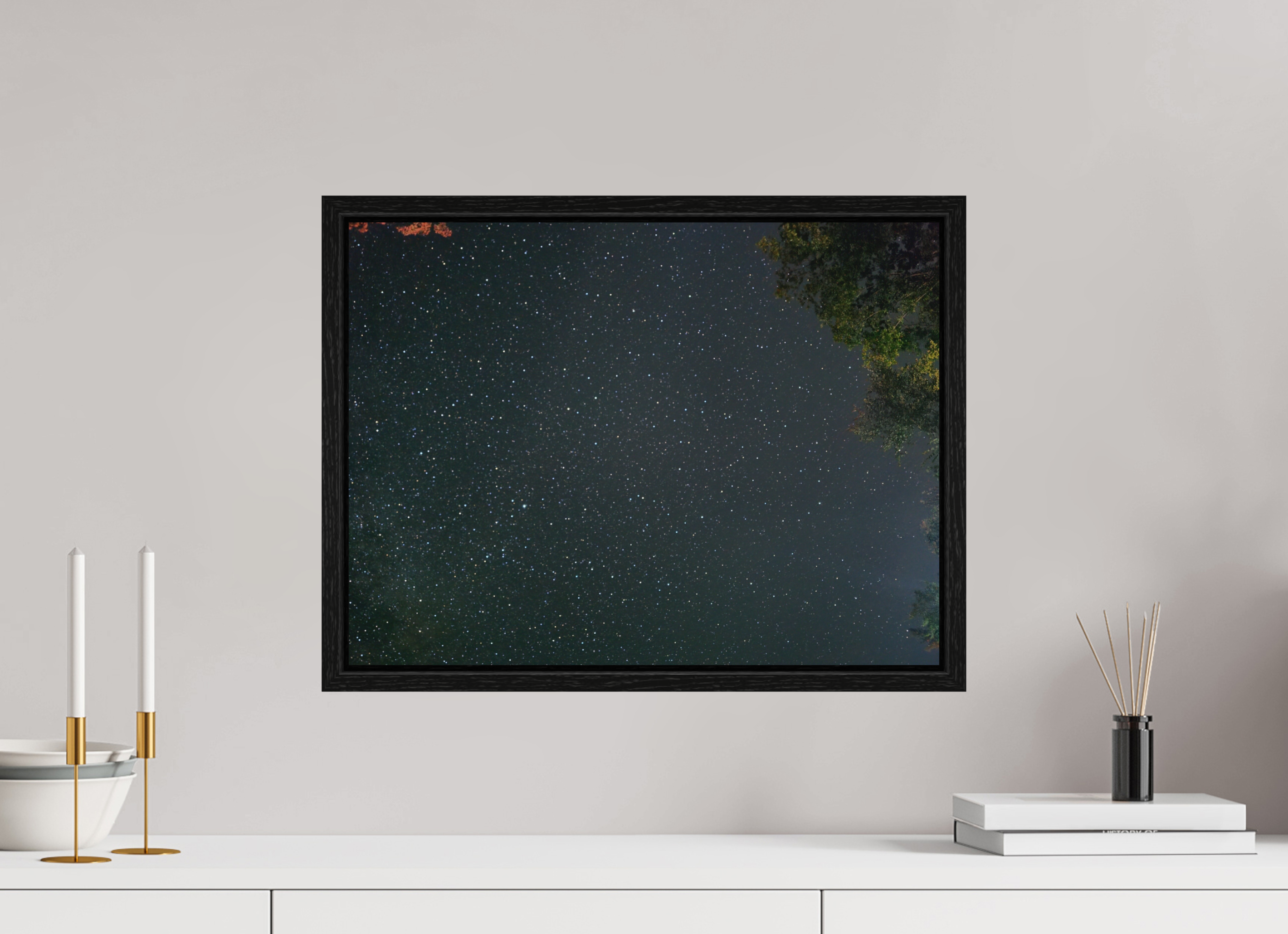 20 x 15″, Floater Frame Summer night sky