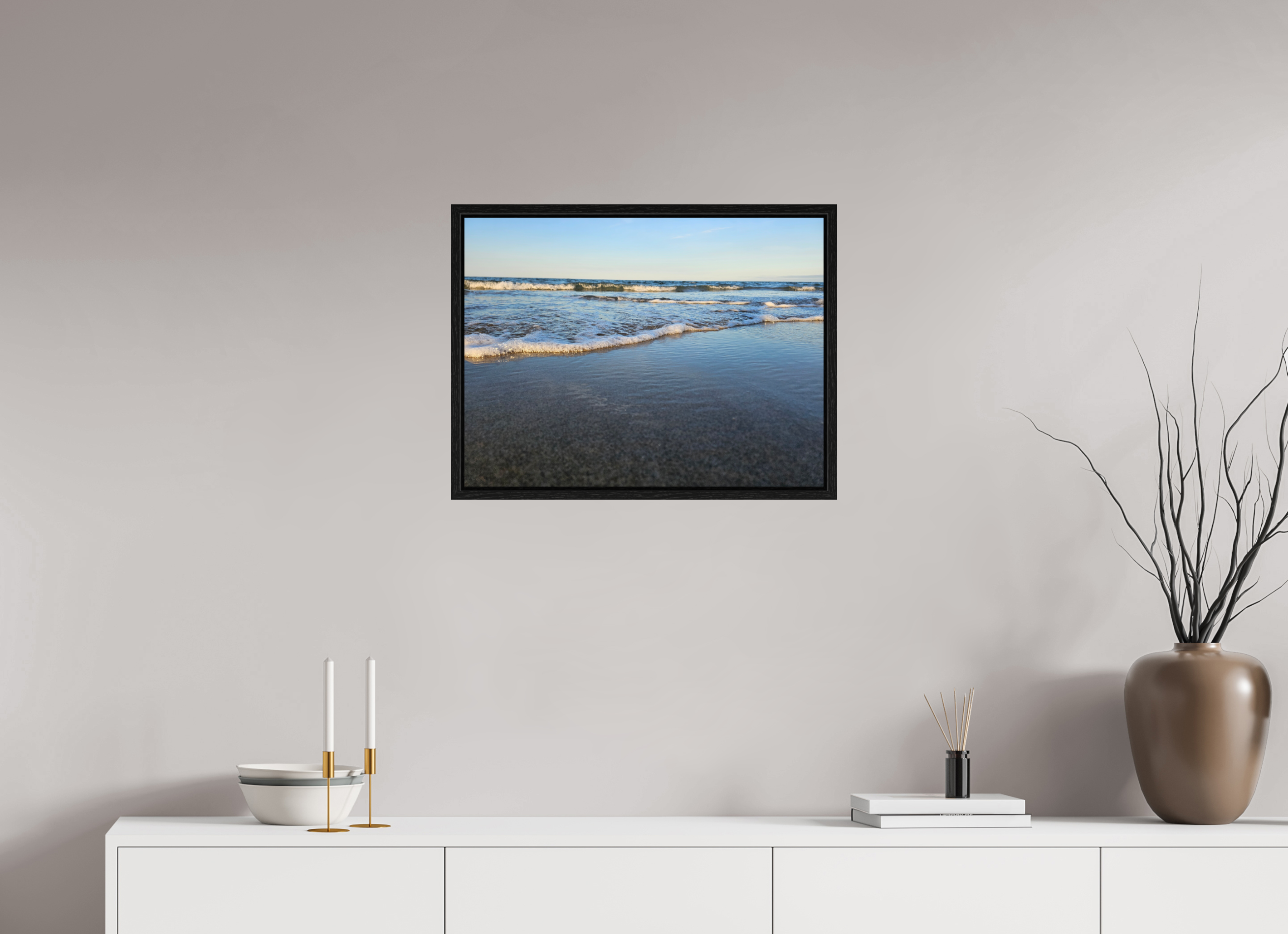 24 x 18″, Floater Frame The Quiet Shore