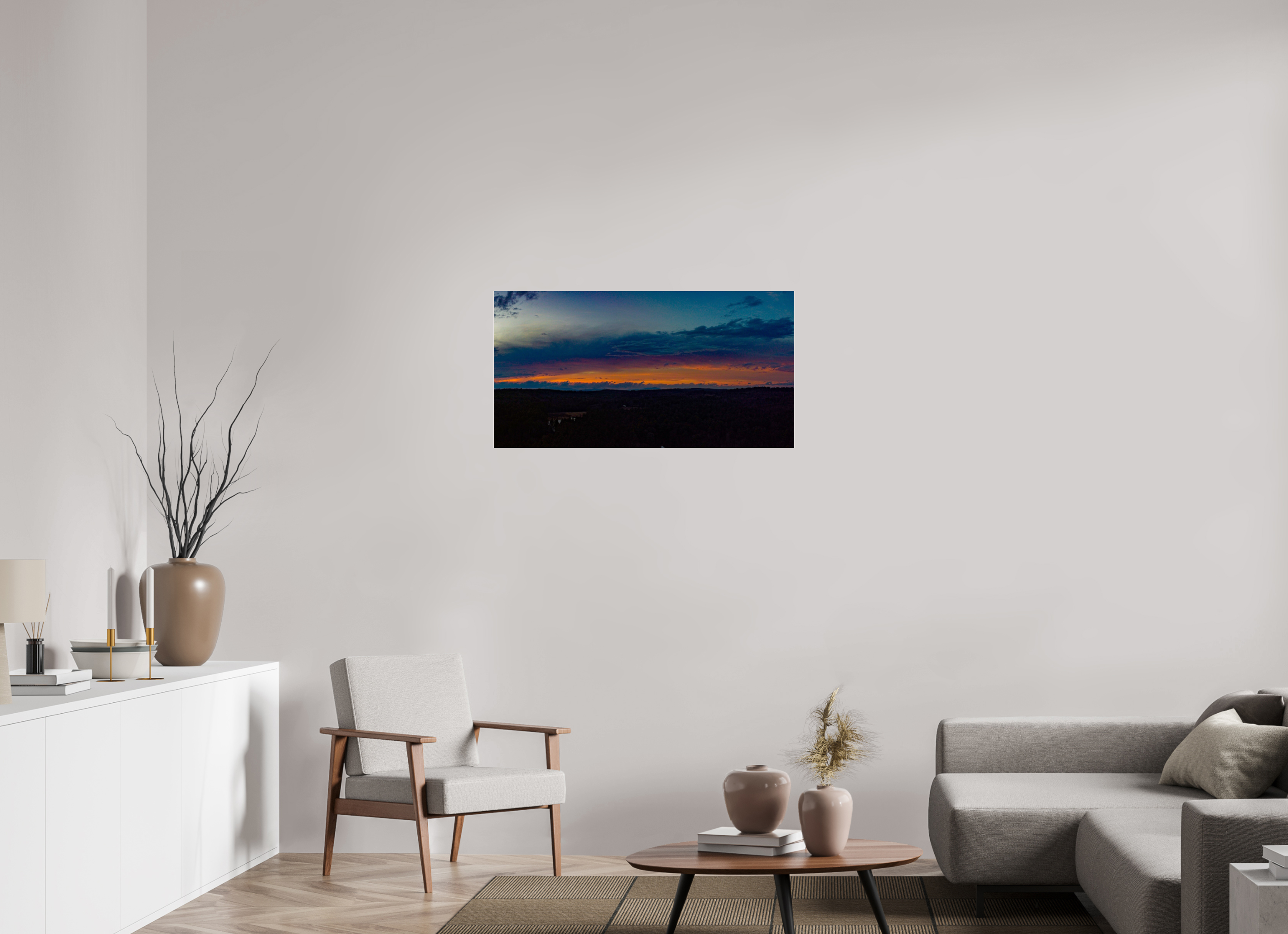 38.2 x 20″, Photo Print Under Acrylic Glass The Dark Night Sky