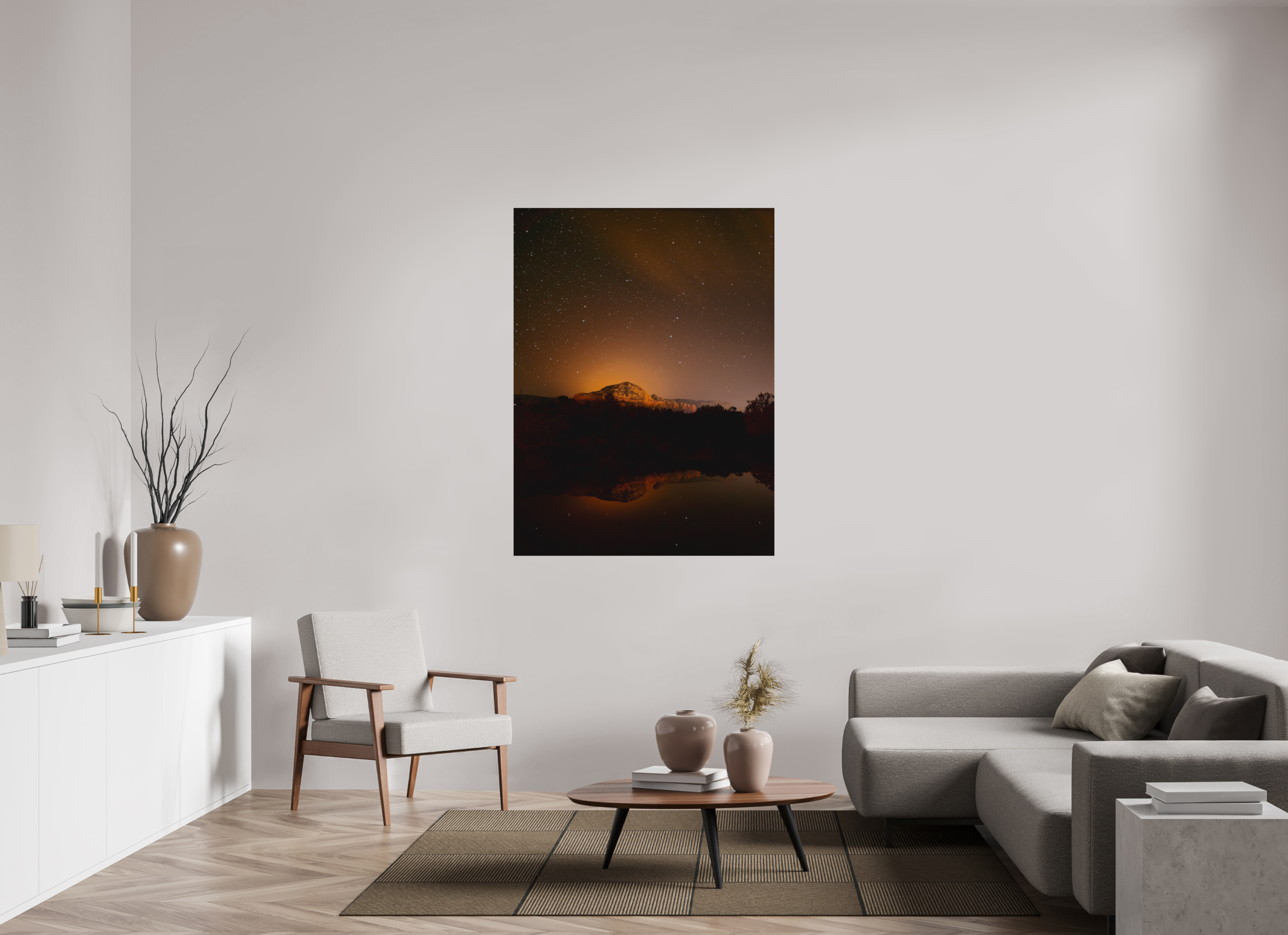 42 x 56″, Photo Print On Fuji Crystal DP II Thunder Mountain under a thousand stars
