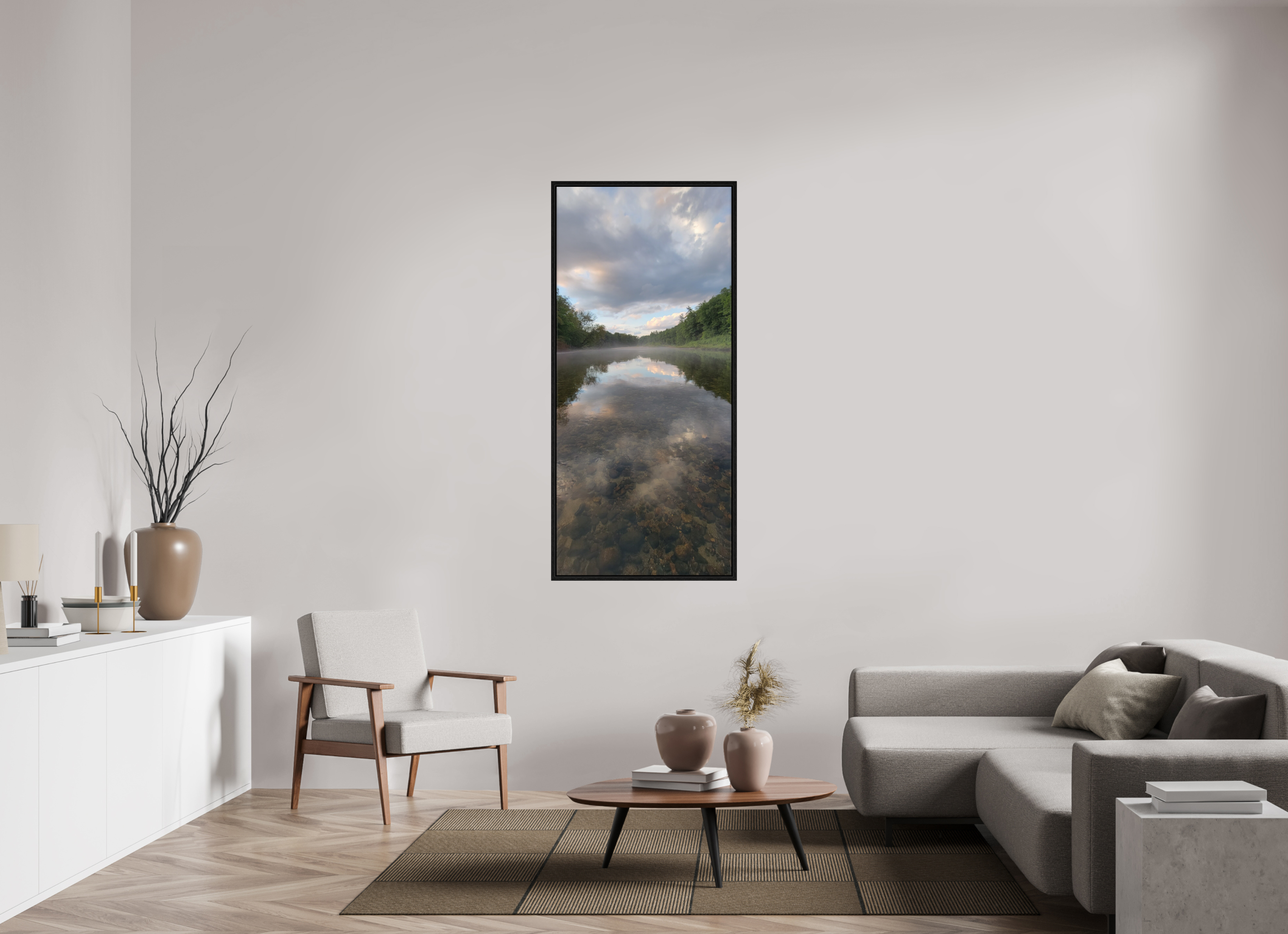 28 x 62.2″, Floater Frame Drifted In Fog