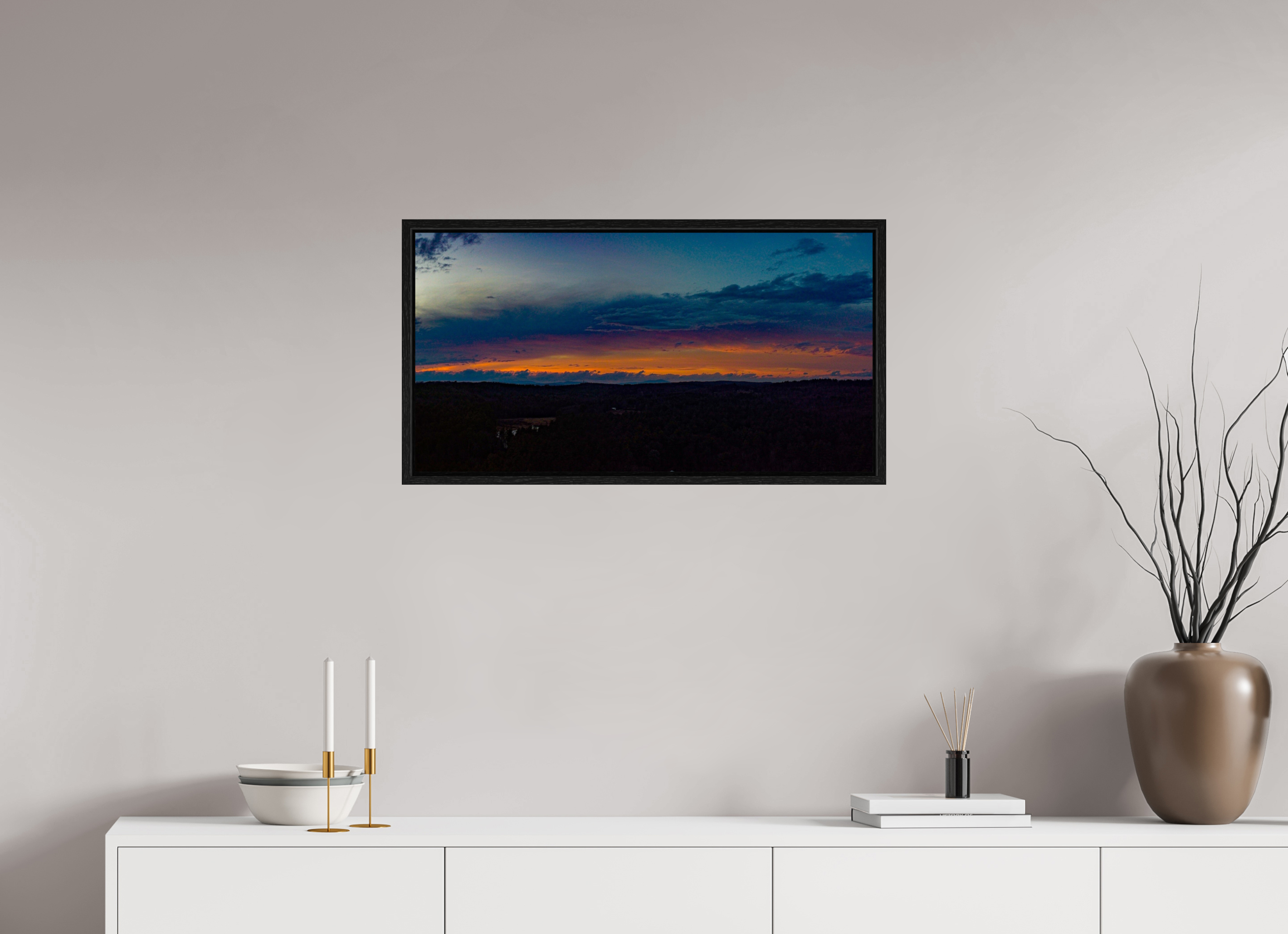 30.6 x 16″, Floater Frame The Dark Night Sky
