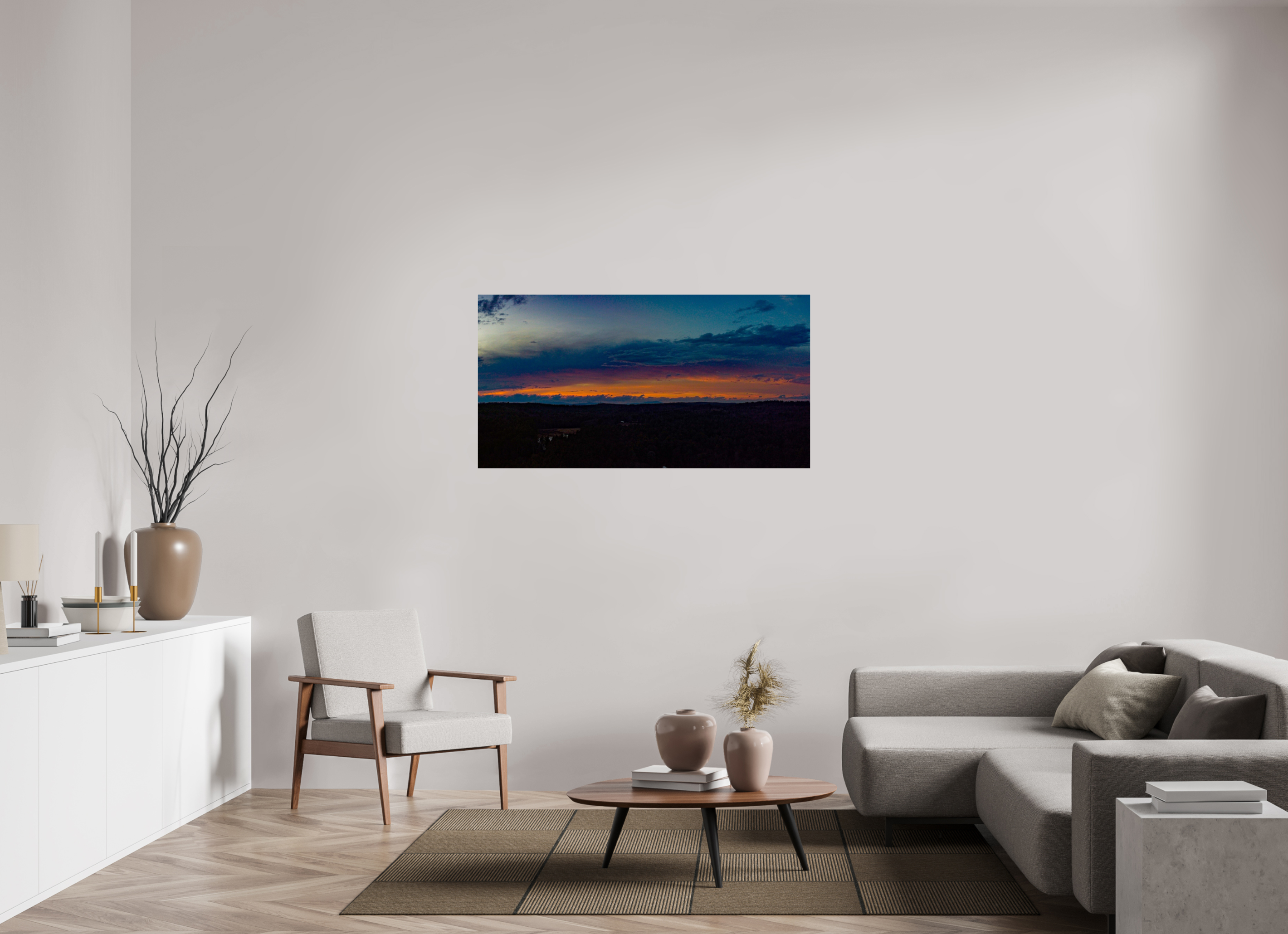 53.5 x 28″, Photo Print On Fuji Crystal DP II The Dark Night Sky