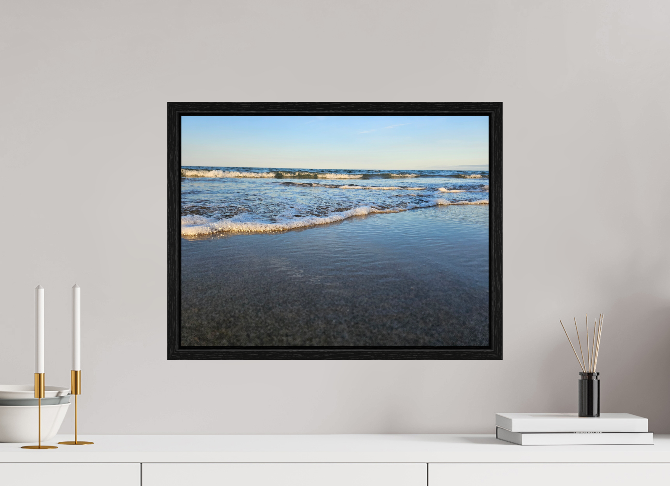 20 x 15″, Floater Frame The Quiet Shore