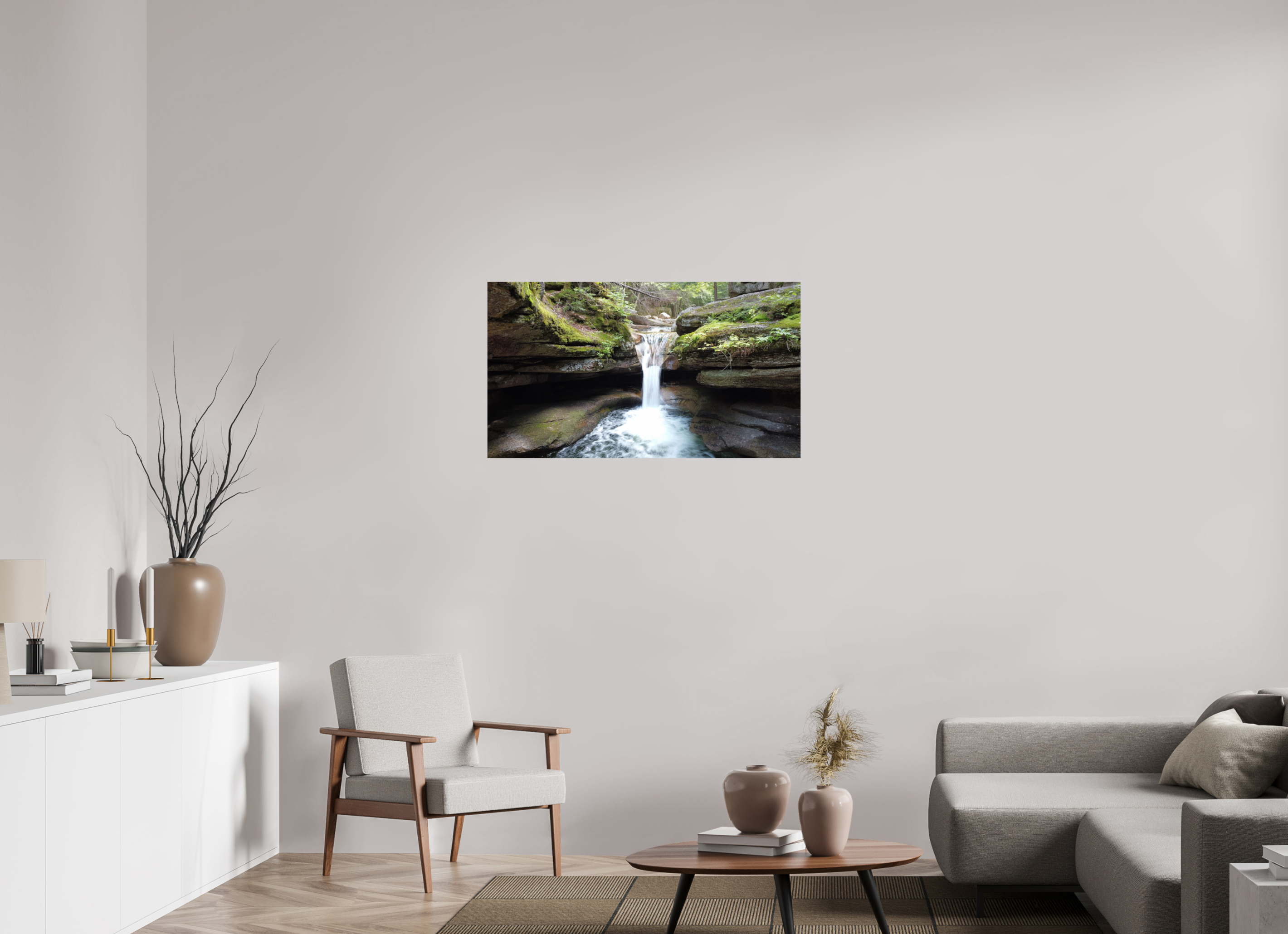 40 x 22.5″, Photo Print On Fuji Crystal DP II The Eternal Waterfall