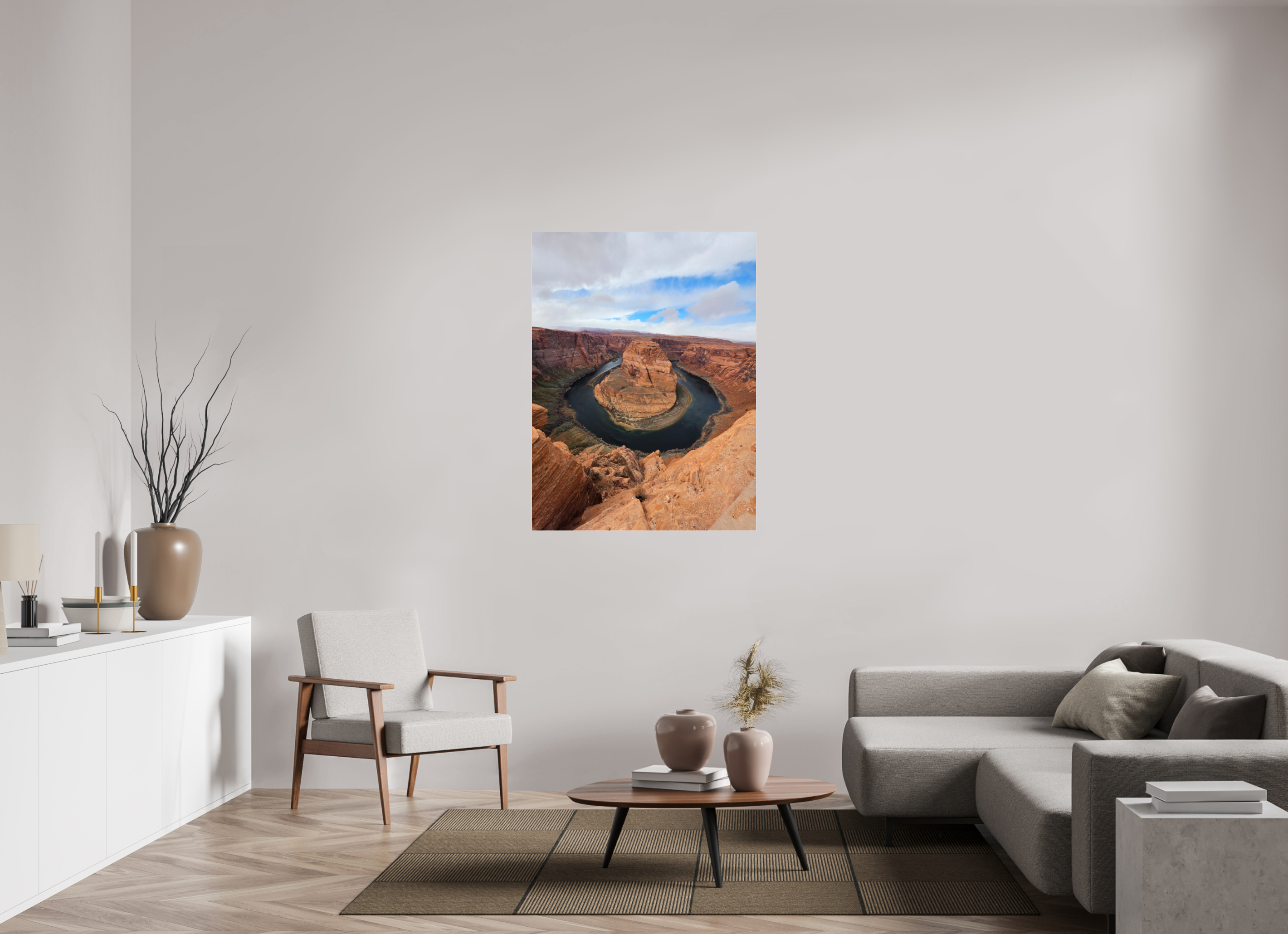 36 x 48″, Photo Print Under Acrylic Glass The Horseshoe carved by time