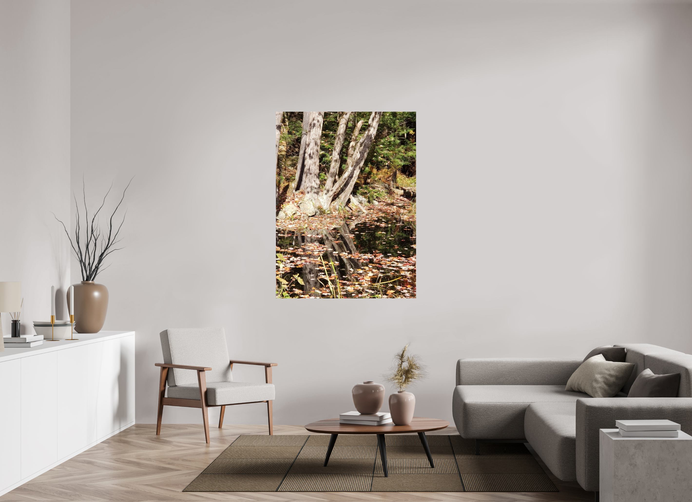 42 x 56″, Photo Print On Fuji Crystal DP II Falling Into Reflections