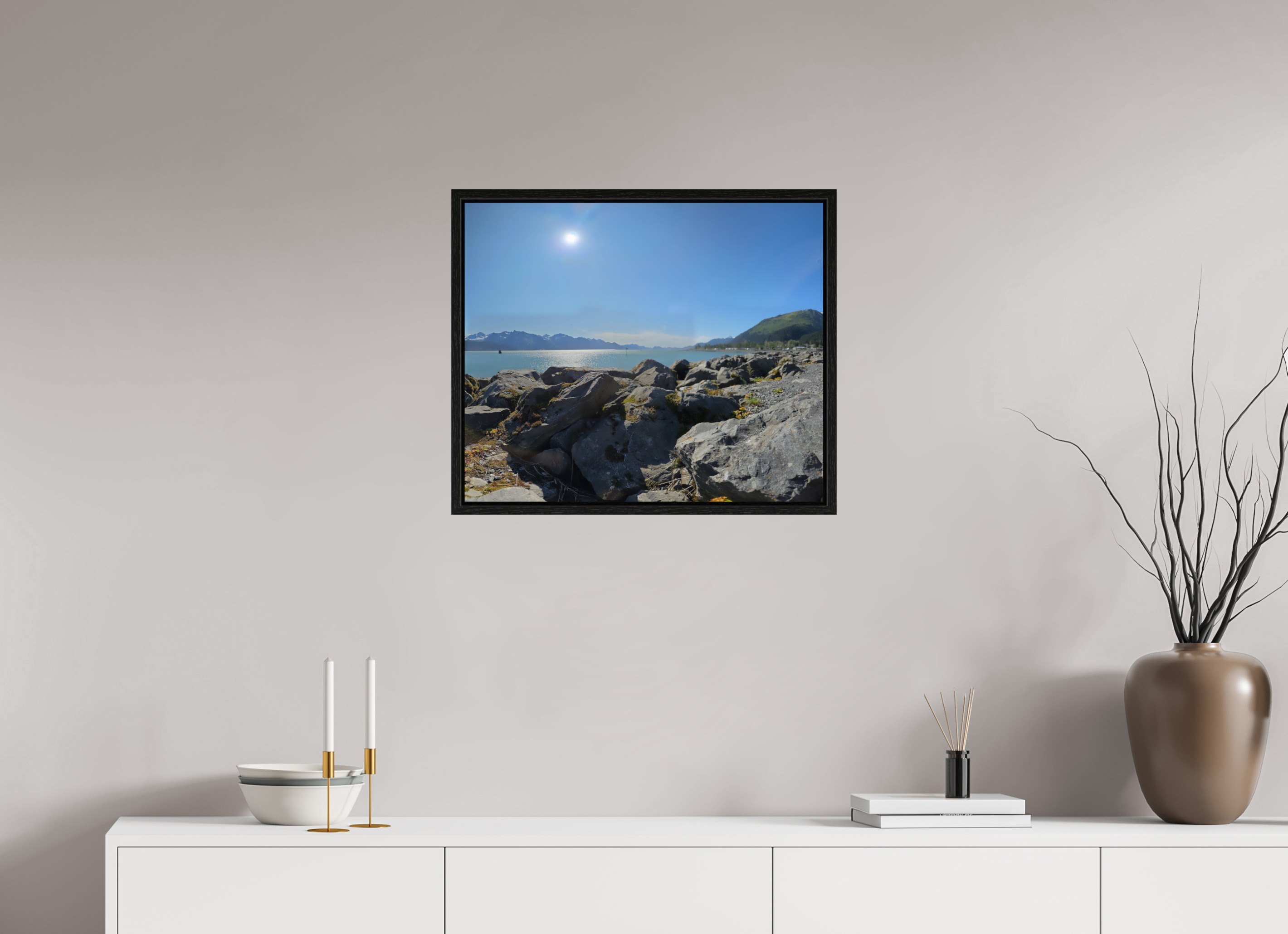 24 x 20″, Floater Frame The Seward Sun
