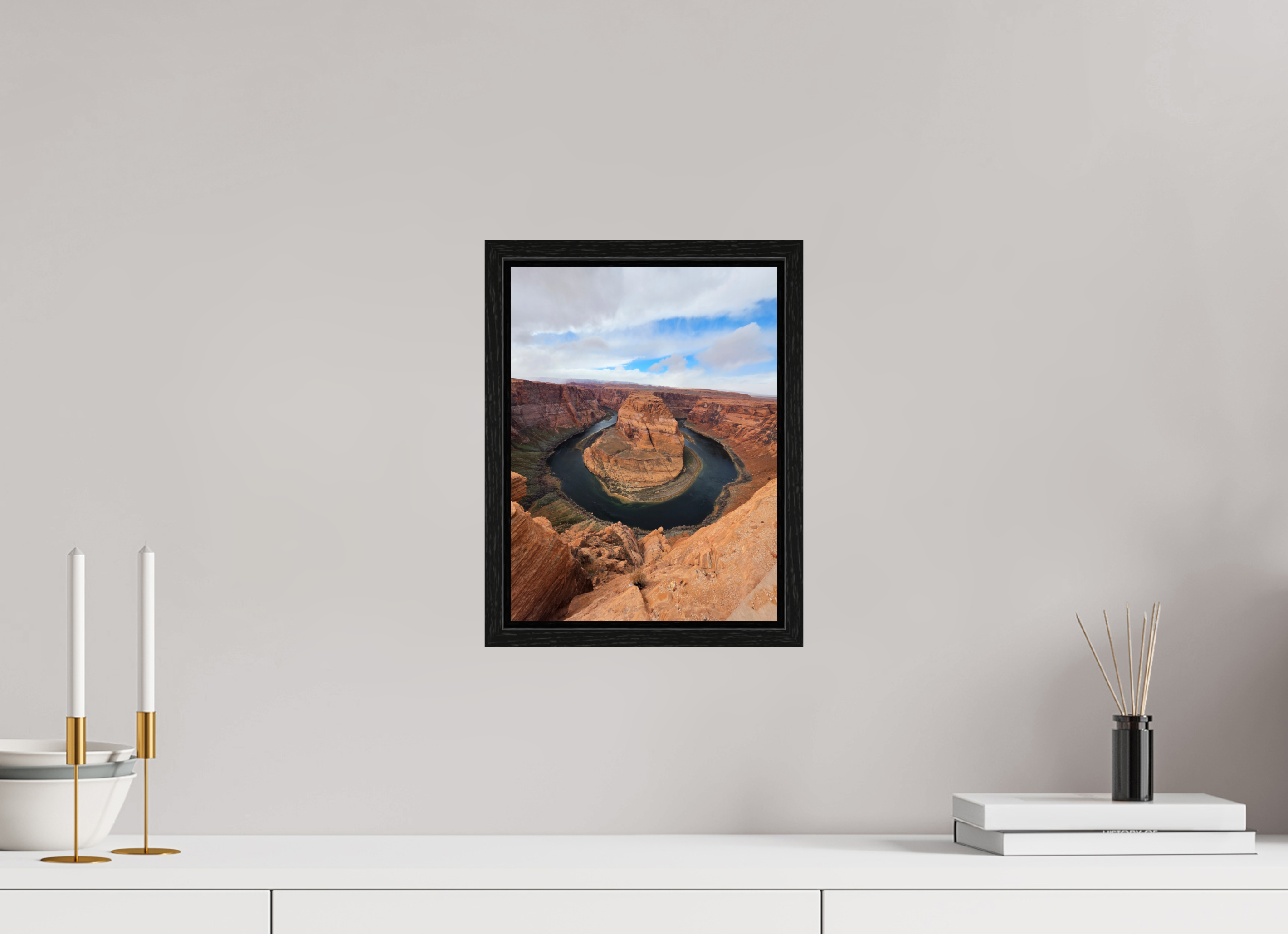 9 x 12″, Floater Frame The Horseshoe carved by time