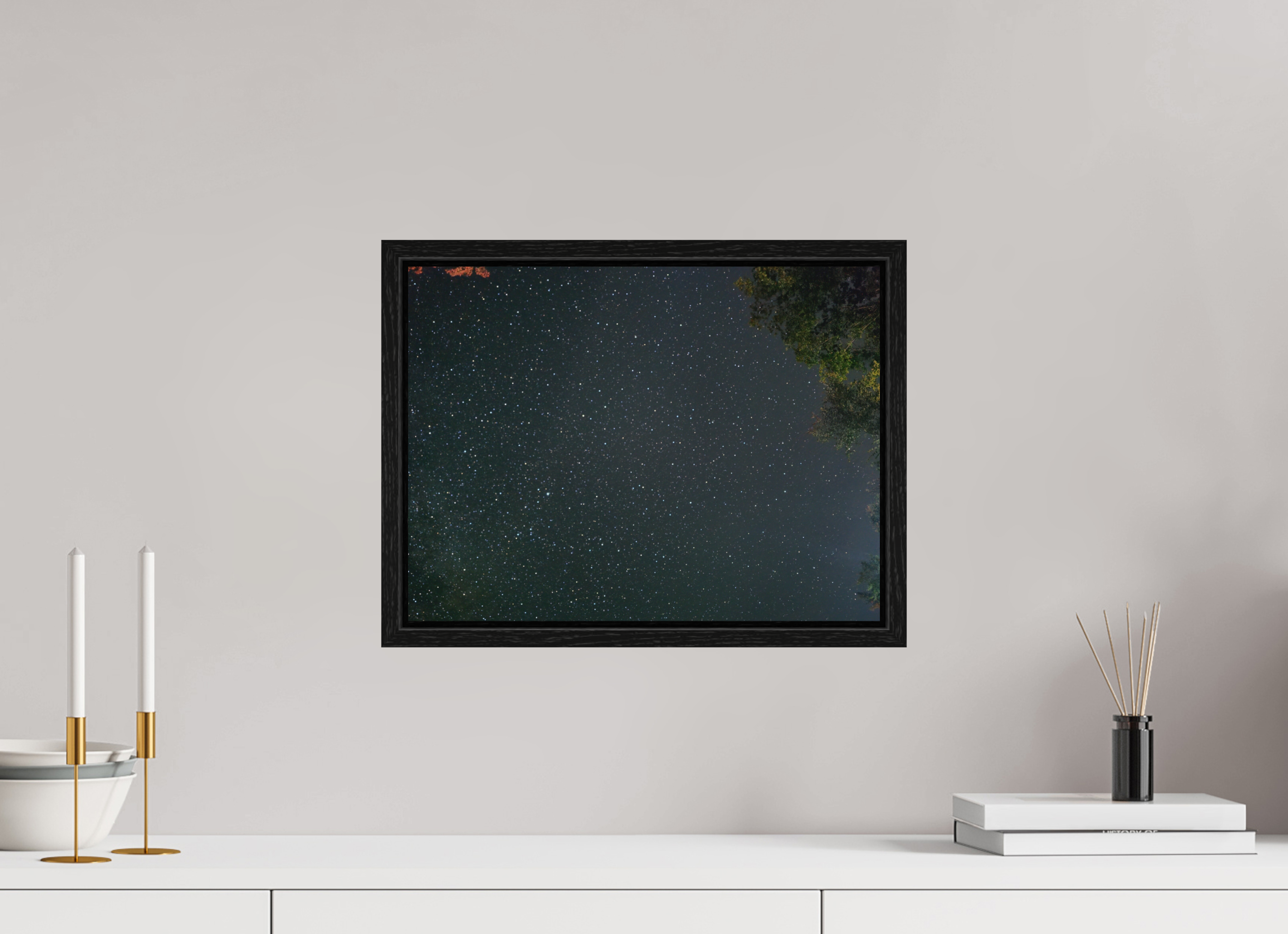 16 x 12″, Floater Frame Summer night sky