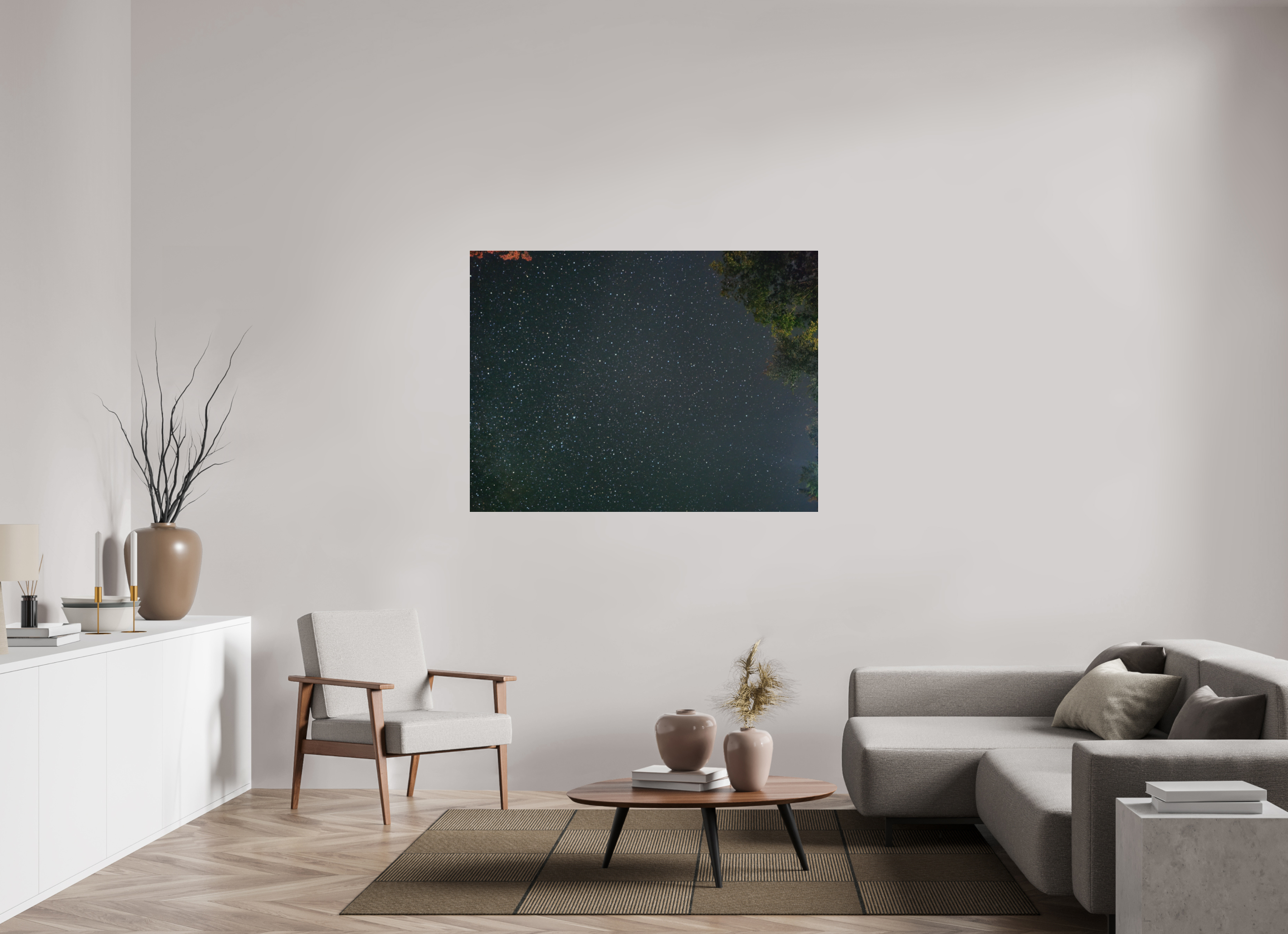 56 x 42″, Photo Print Under Acrylic Glass Summer night sky