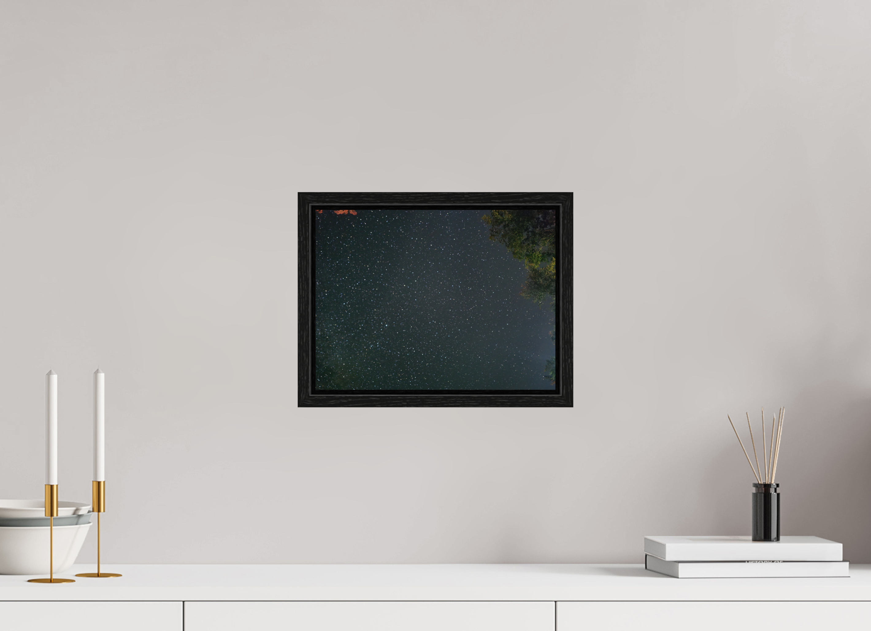 12 x 9″, Floater Frame Summer night sky