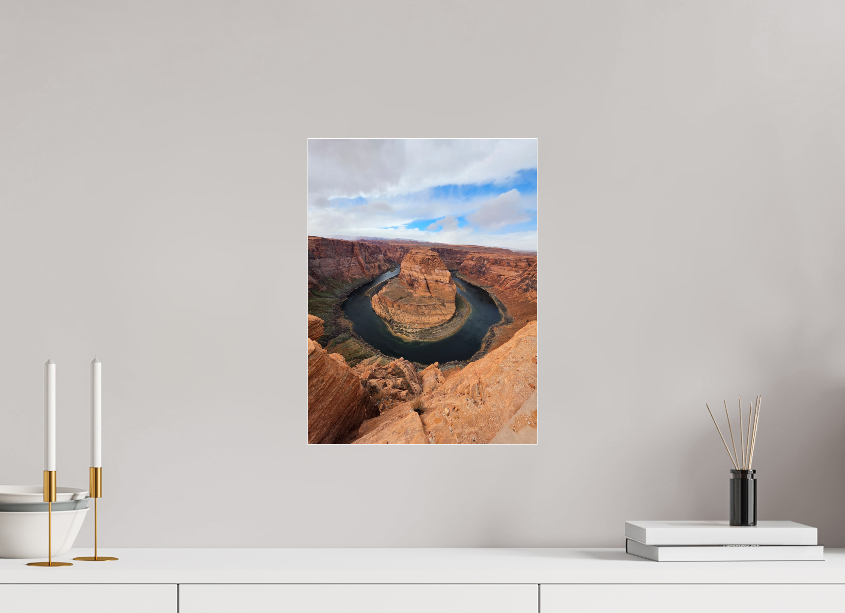 12 x 16″, Photo Print Under Acrylic Glass The Horseshoe carved by time