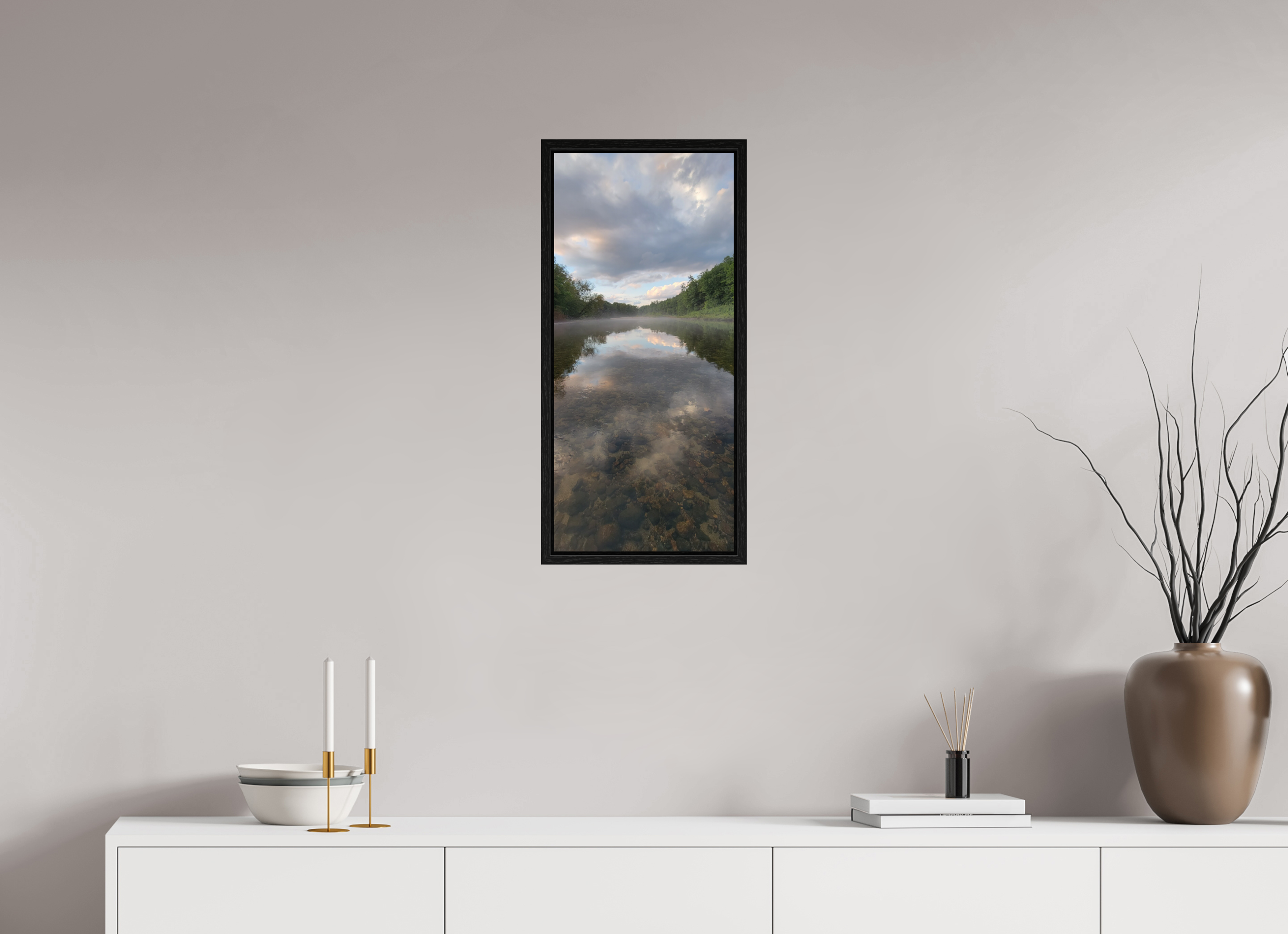 12 x 26.7″, Floater Frame Drifted In Fog