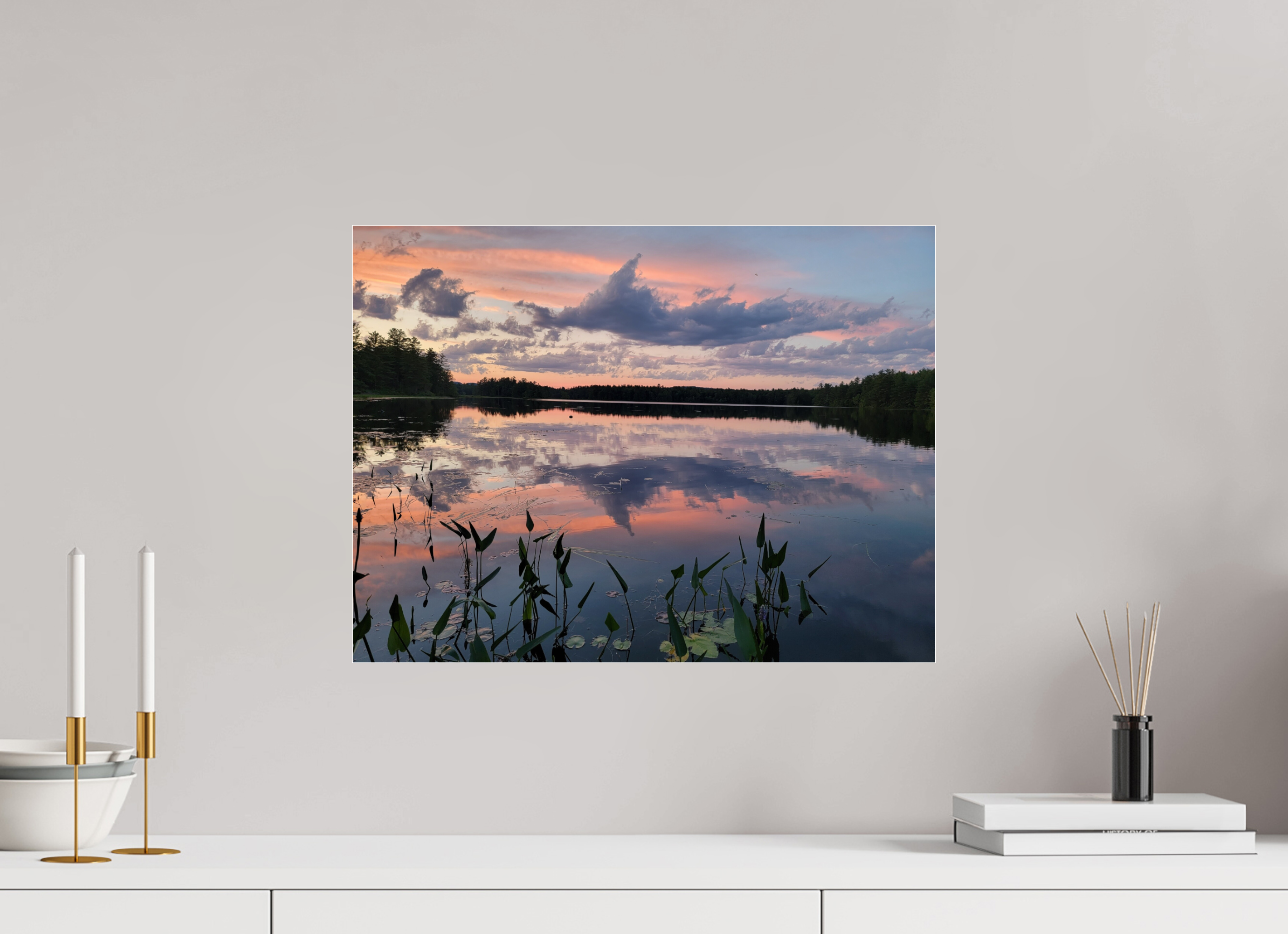 20 x 15″, Photo Print Under Acrylic Glass Sugared Sky Reflections