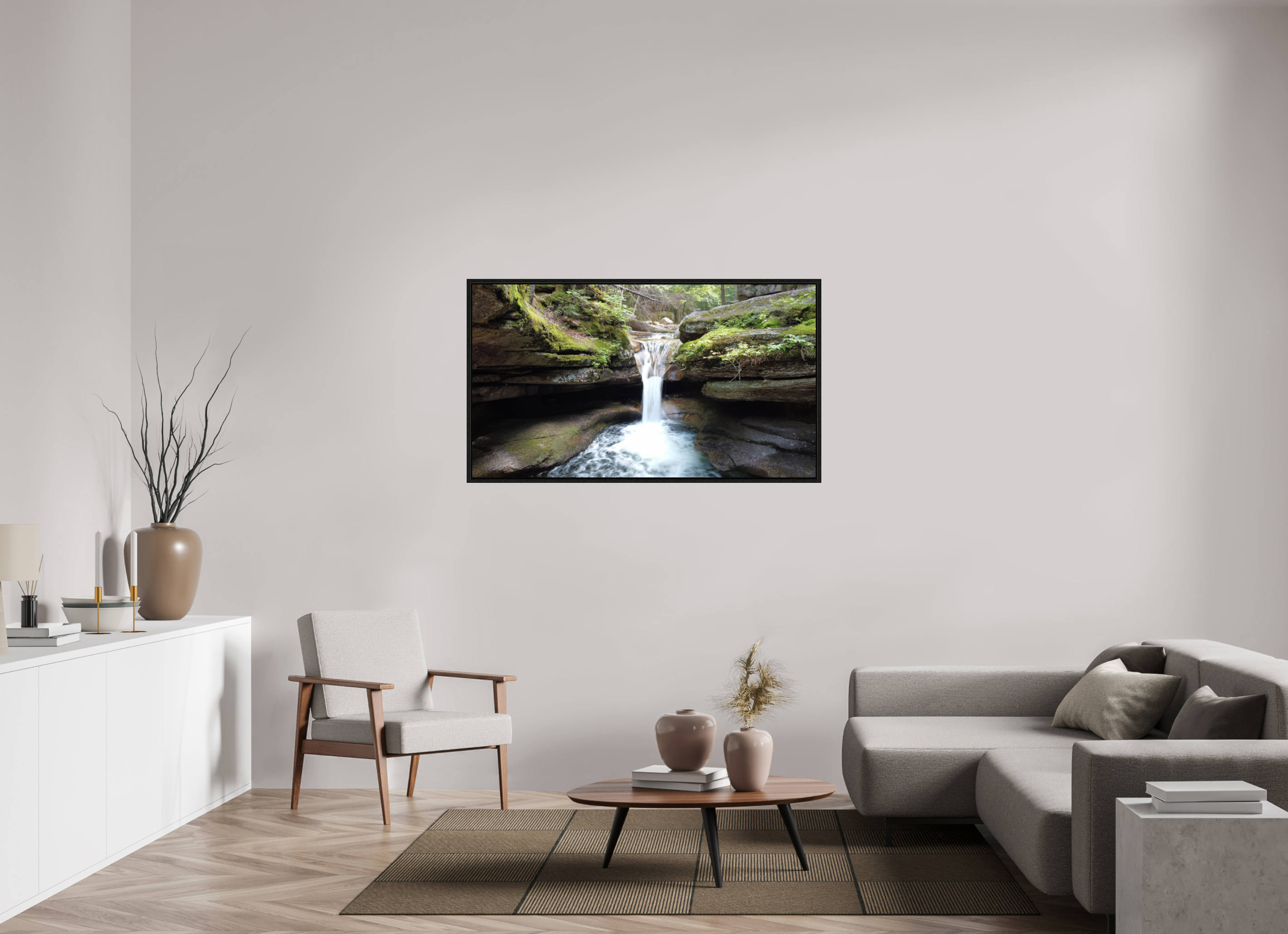 55 x 30.9″, Floater Frame The Eternal Waterfall