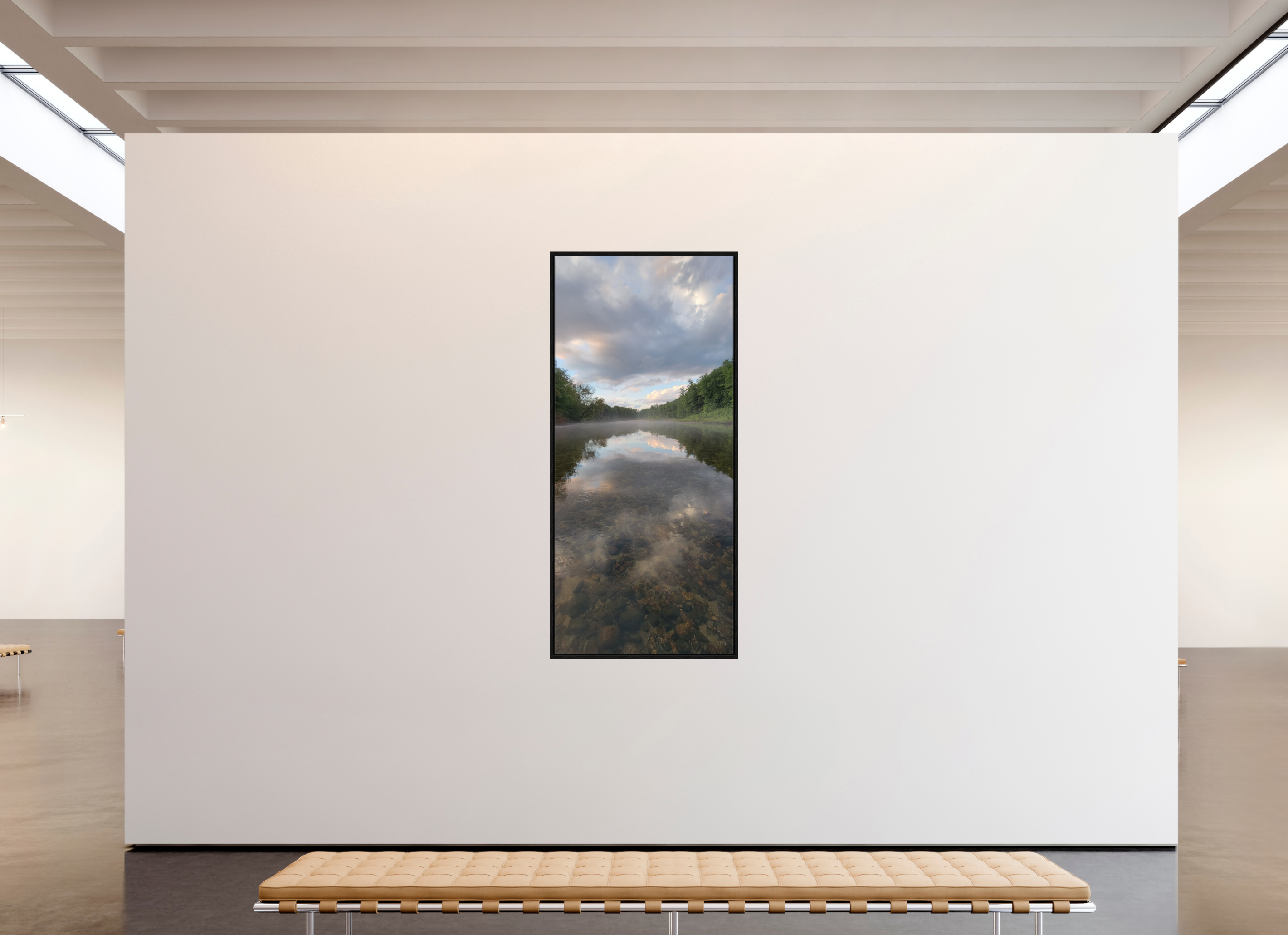 35 x 77.8″, Floater Frame Drifted In Fog