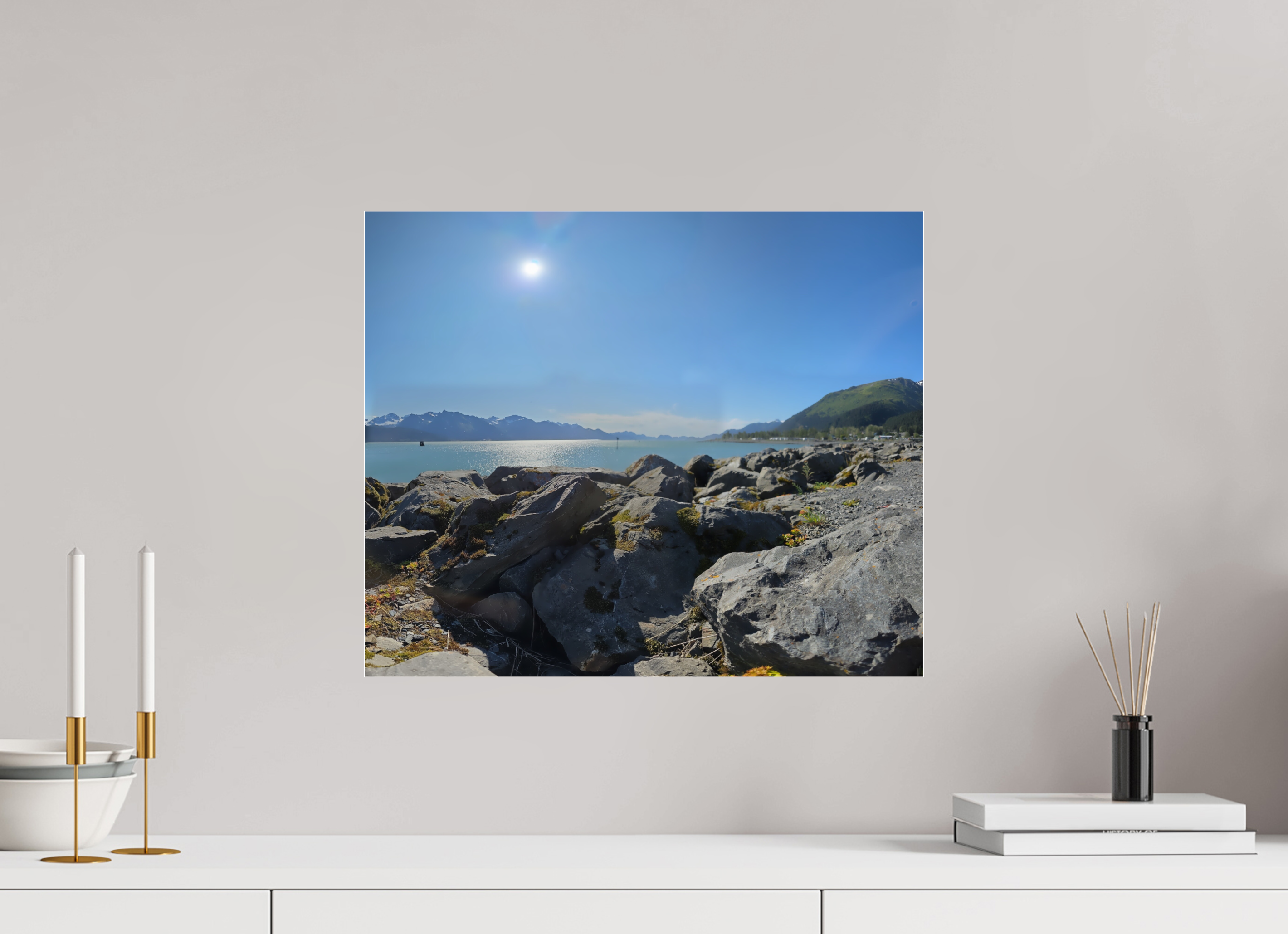 19.2 x 16″, Photo Print Under Acrylic Glass The Seward Sun