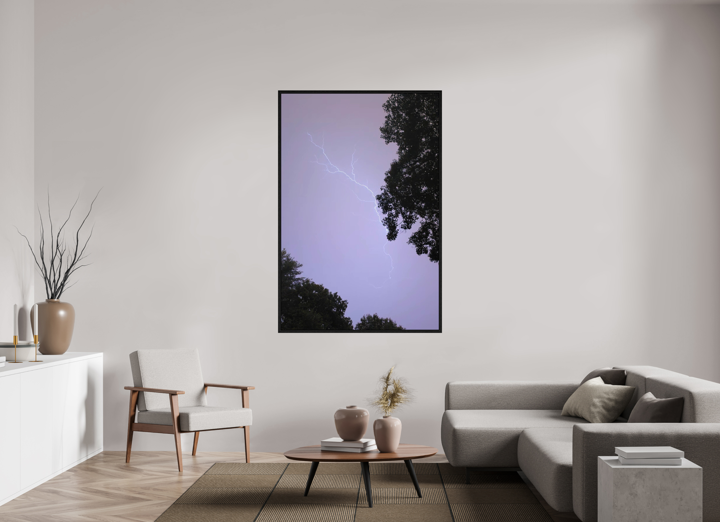 44 x 66″, Floater Frame The Mad Sky