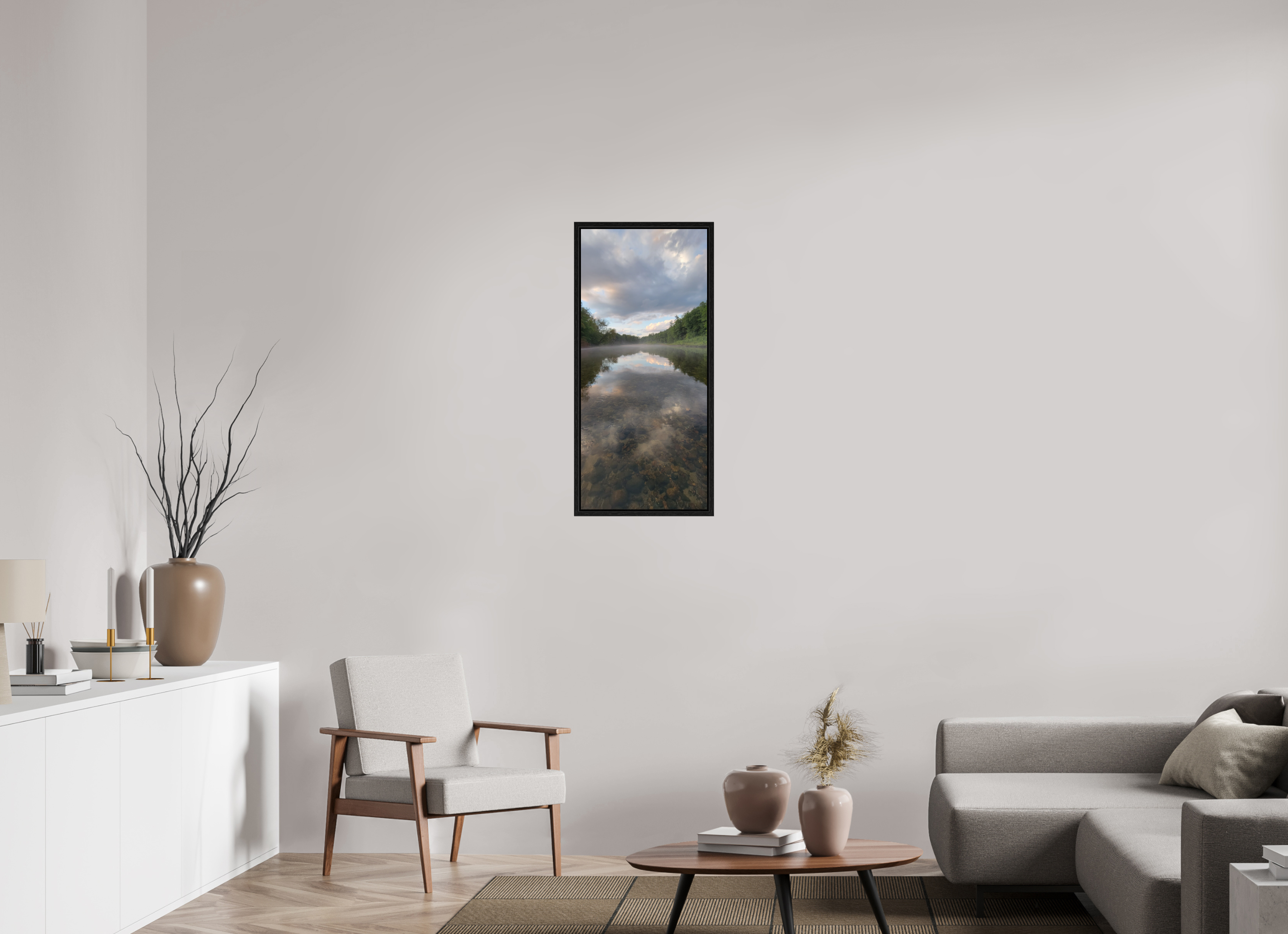 16 x 35.6″, Floater Frame Drifted In Fog